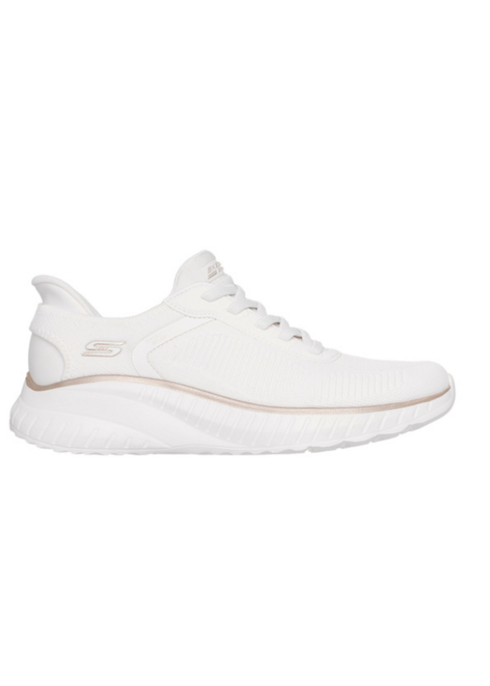 Skechers Women's Slip-ins: BOBS Sport Squad Chaos Current Muse 117497  White Gold