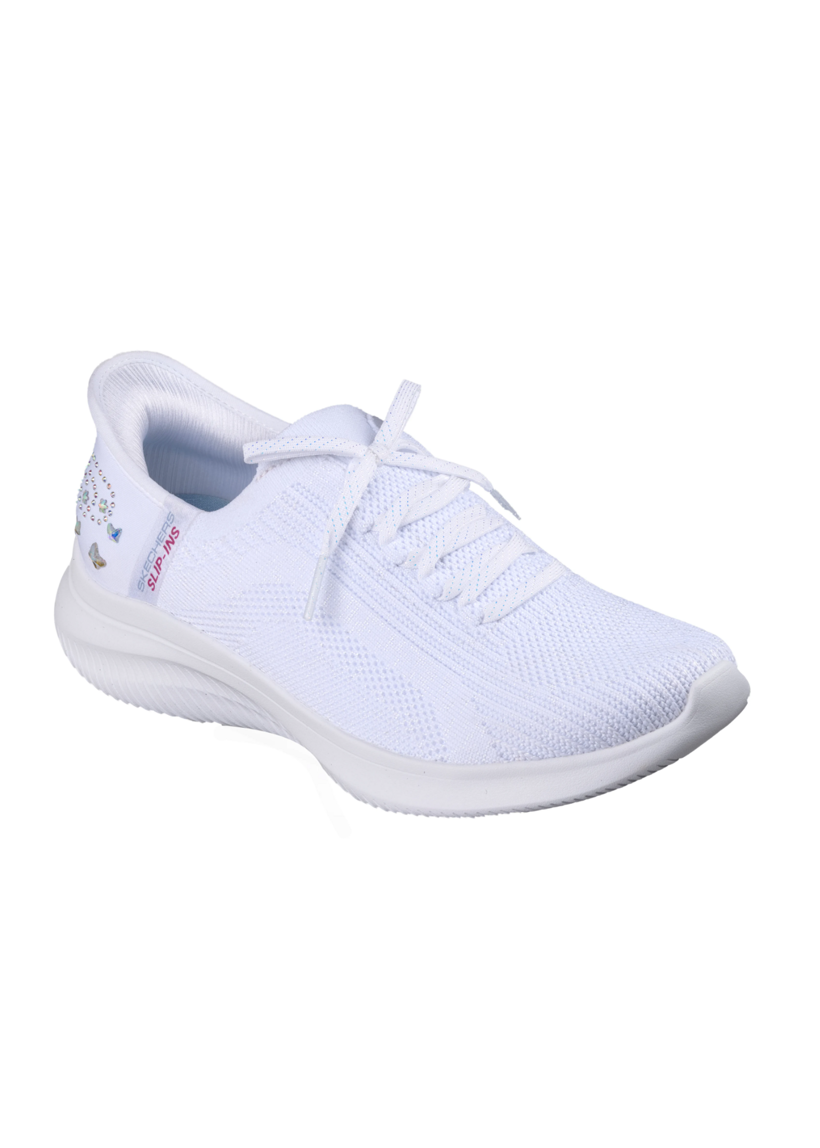 Skechers Women's Slip-ins Hands Free Ultra Flex 4.0 Gemstone Glow 150810 / White