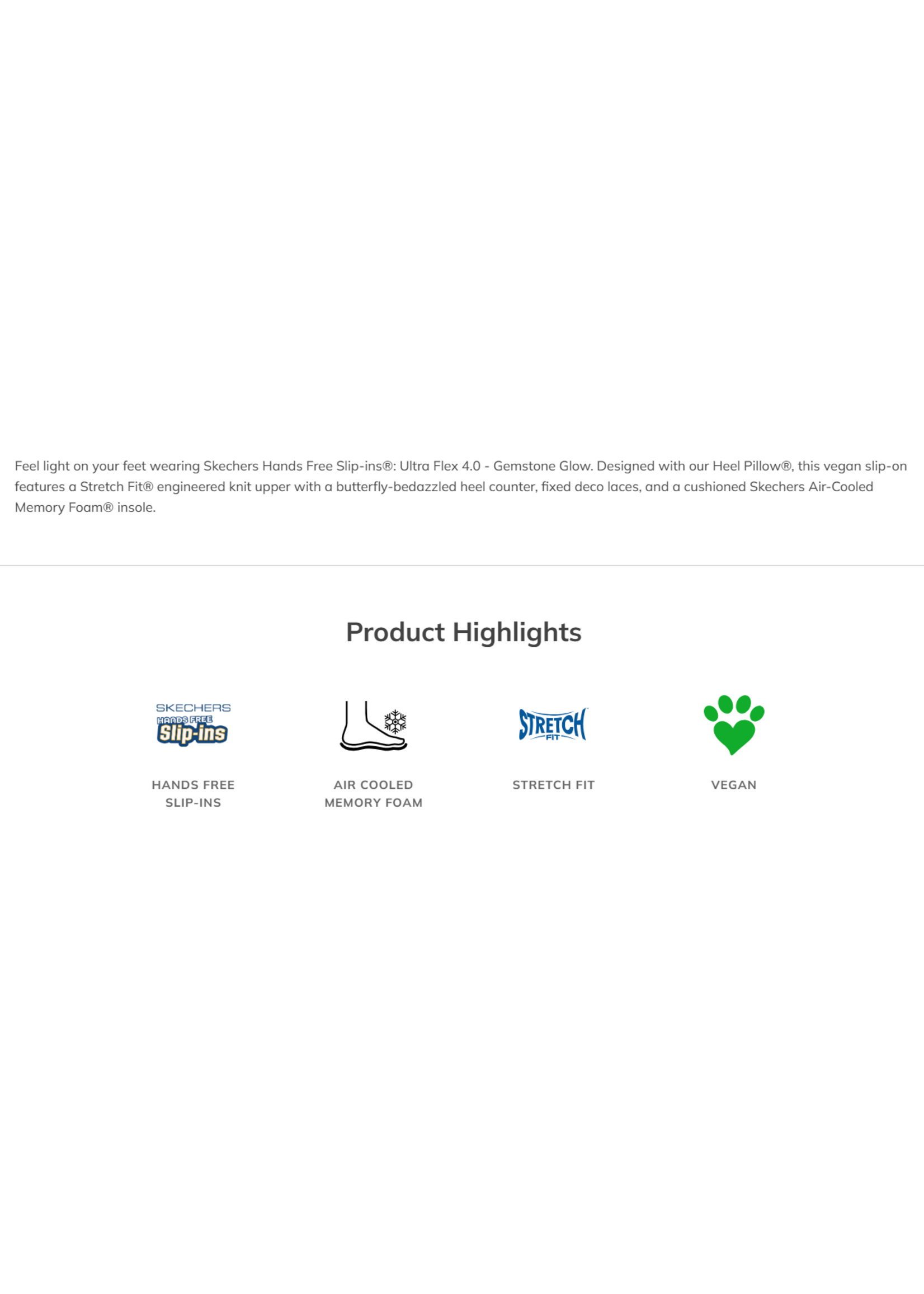 Skechers Women's Slip-ins Hands Free Ultra Flex 4.0 Gemstone Glow 150810 / White