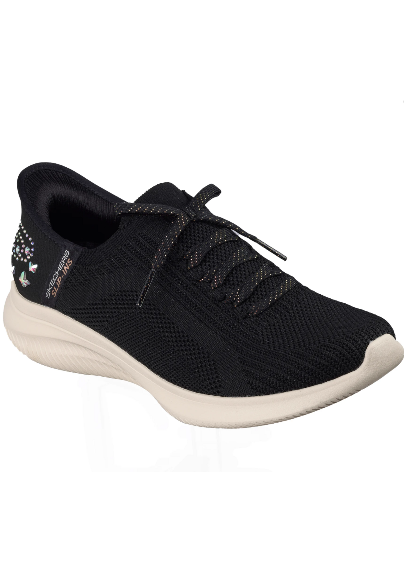 Skechers Women's Slip-ins Hands Free Ultra Flex 4.0 Gemstone Glow 150810 / Black