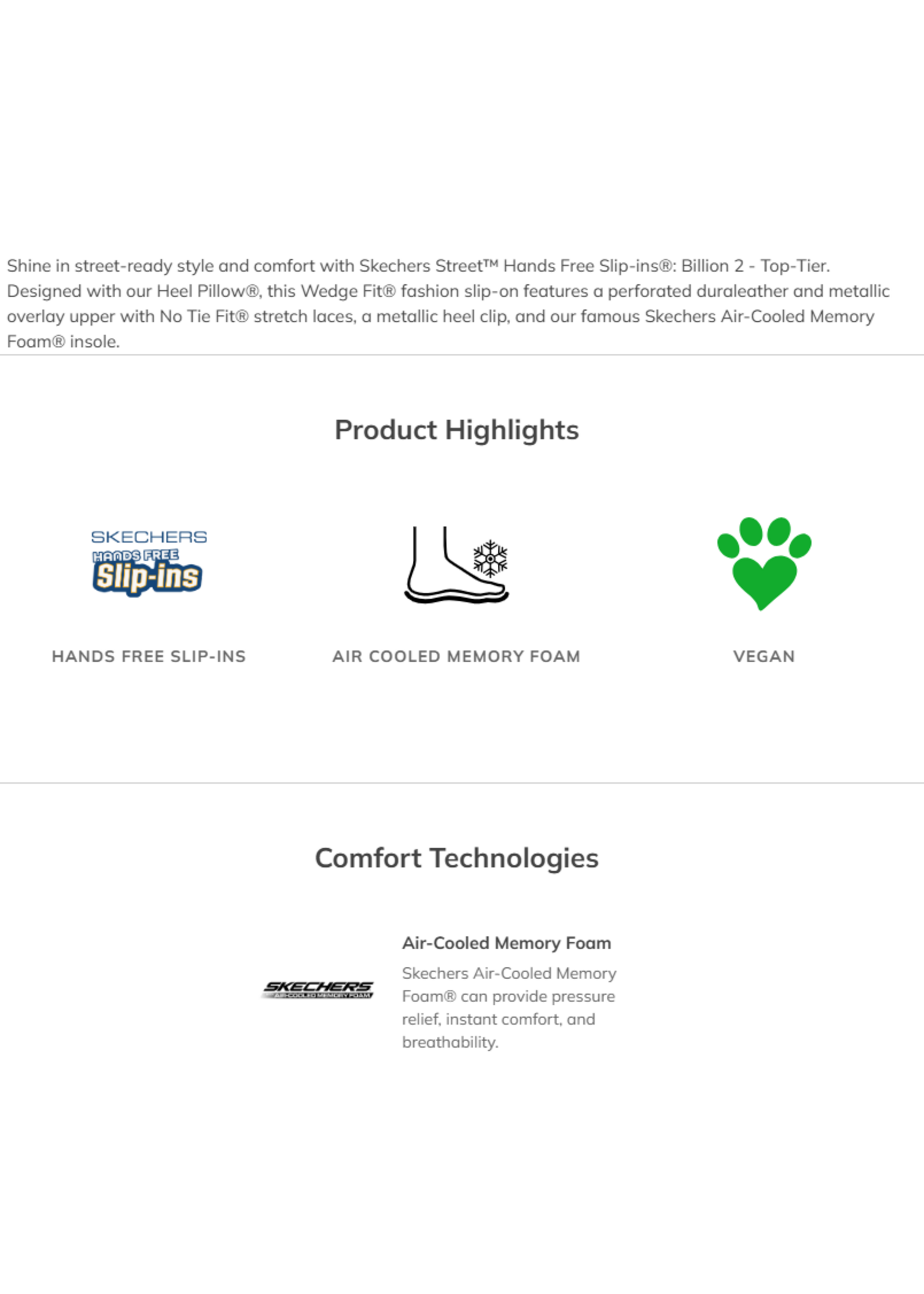 Skechers Women's Slip-ins Hands Free Billion 2-Top Tier 177343 Natural Beige