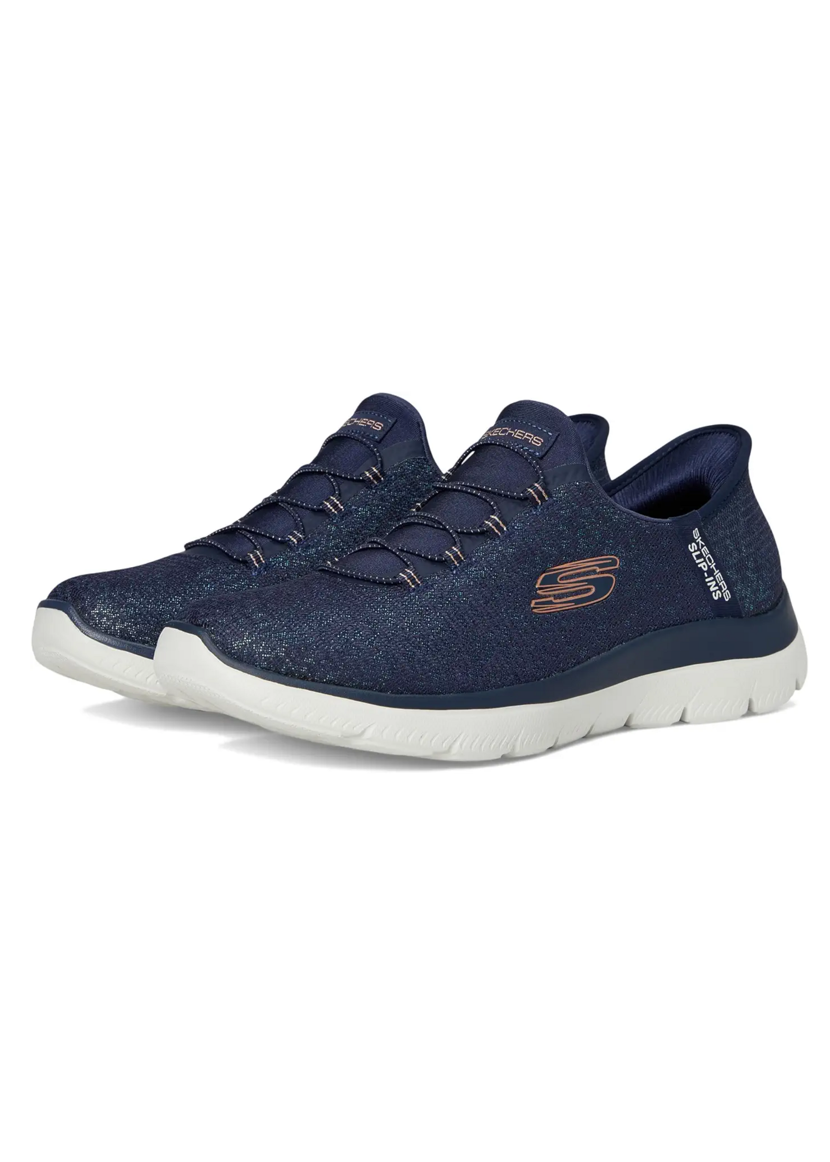 Skechers Women's Slip-ins Hands Free Summits Lunar Glow 150280 Navy Blue