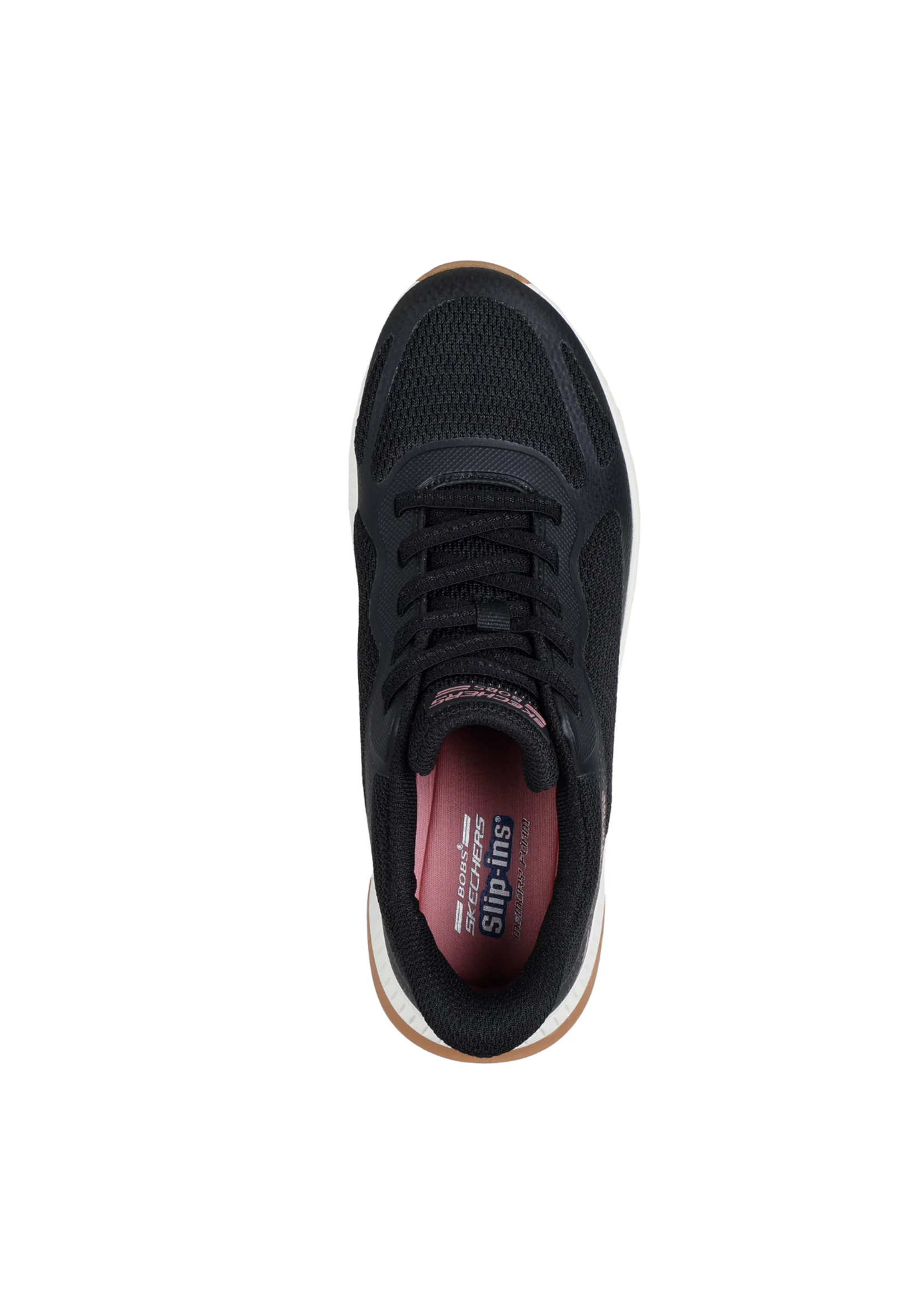 Skechers Women's Slip-ins Hands Free Bobs Squad Staple Look 117624 Black