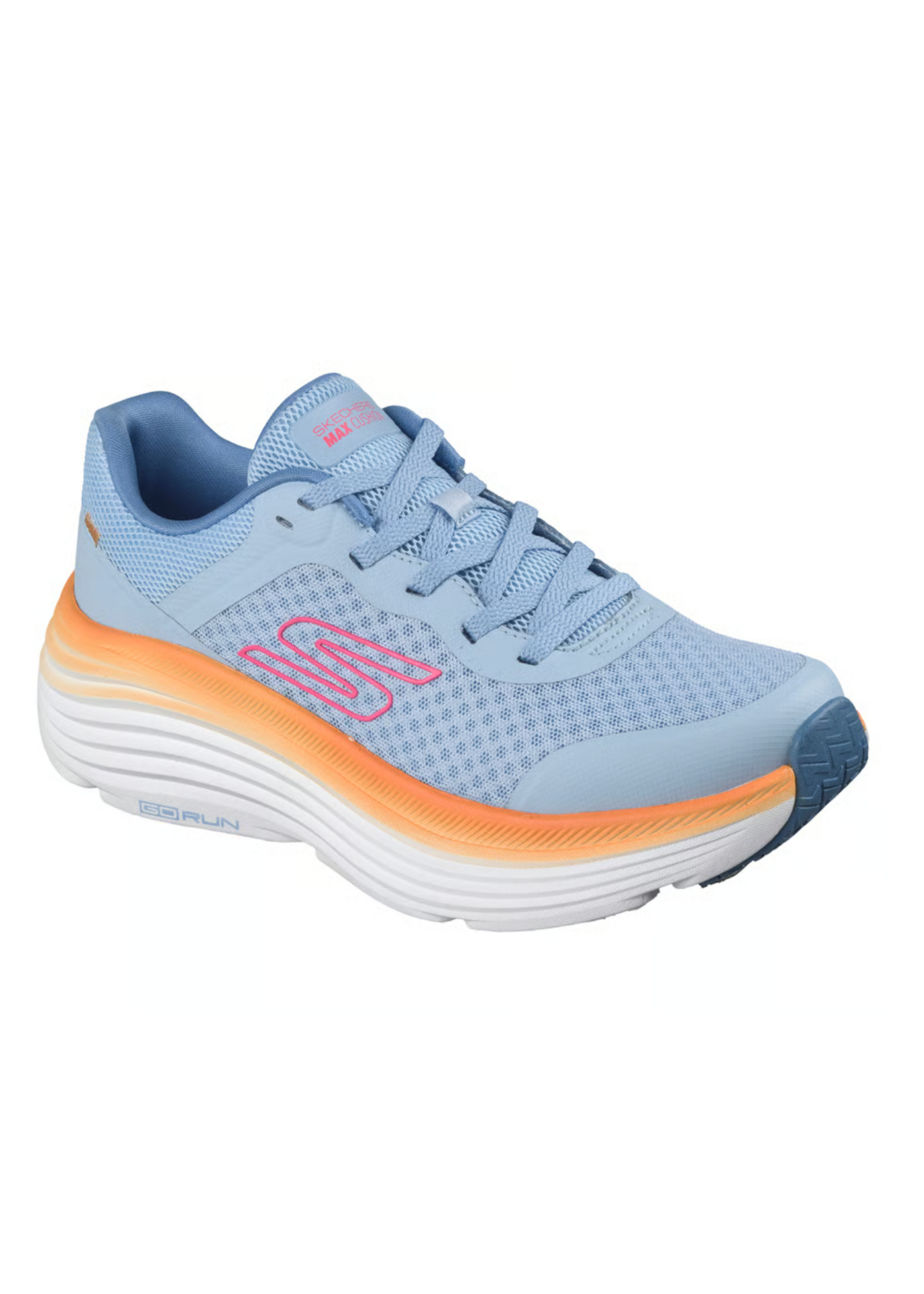 Skechers Womens  Soft Stride Max Cushioning Endeavour 129470 Blue Orange