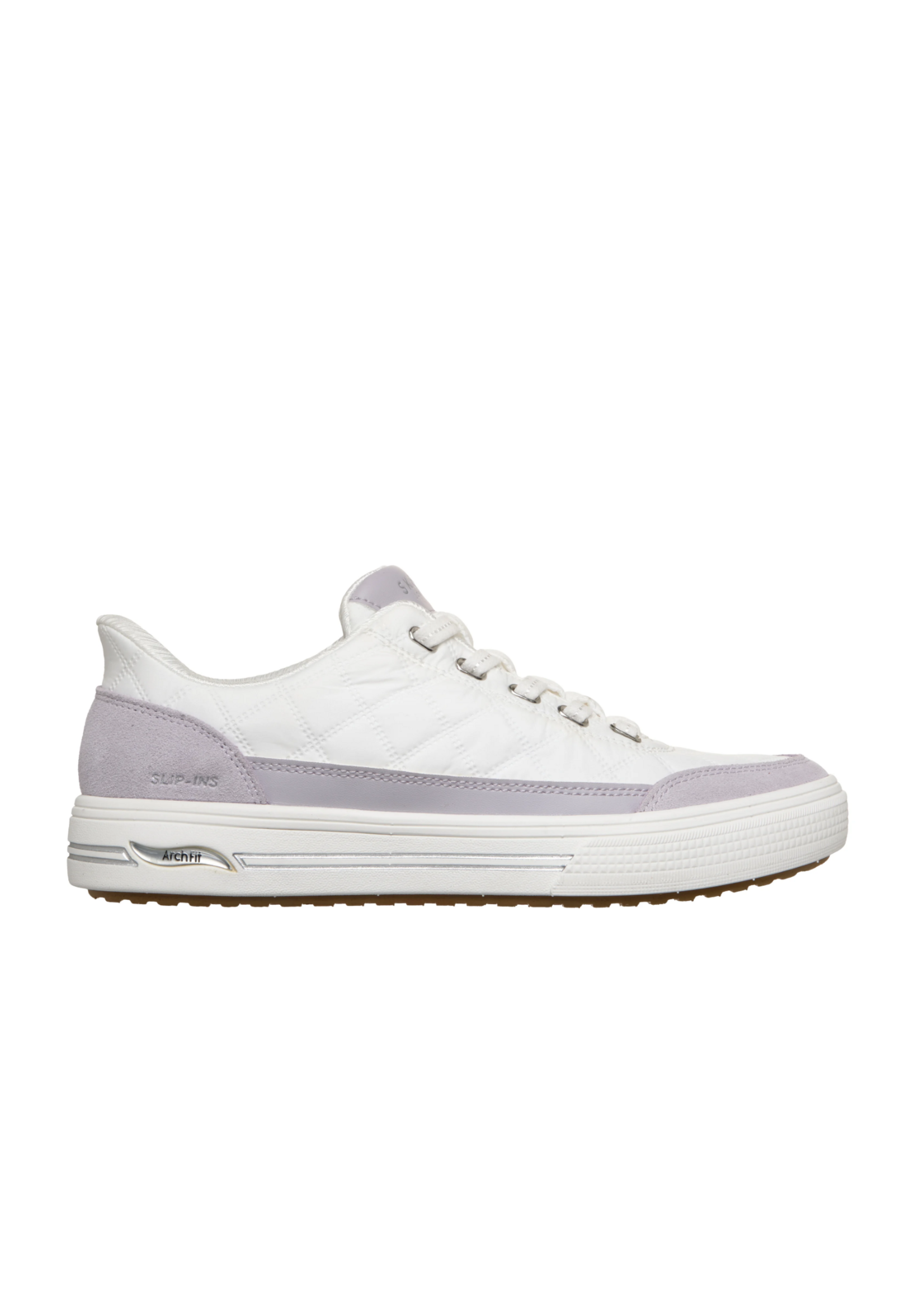 Skechers Women's Hands Free Slip-ins: Arch Fit Arcade -  Cozy Fit Cuddle Steps 177209 White Lavender