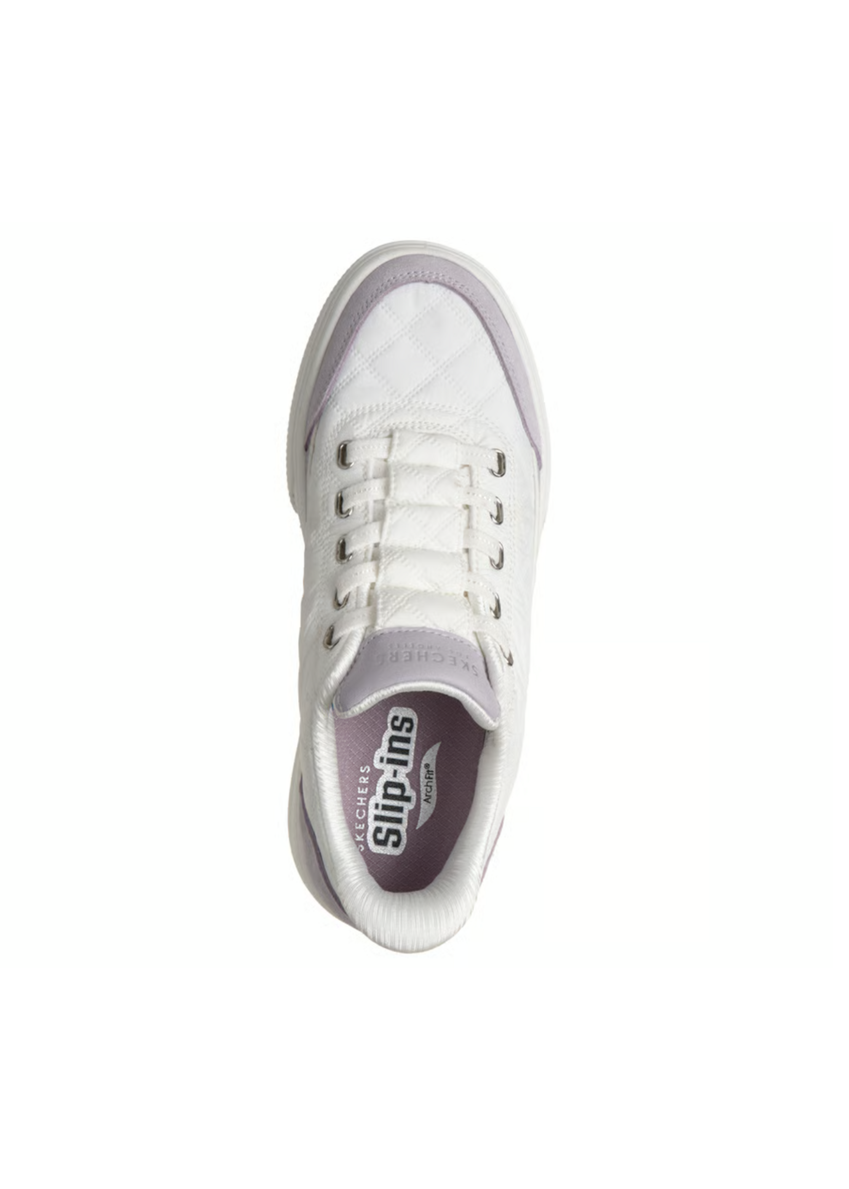 Skechers Women's Hands Free Slip-ins: Arch Fit Arcade -  Cozy Fit Cuddle Steps 177209 White Lavender