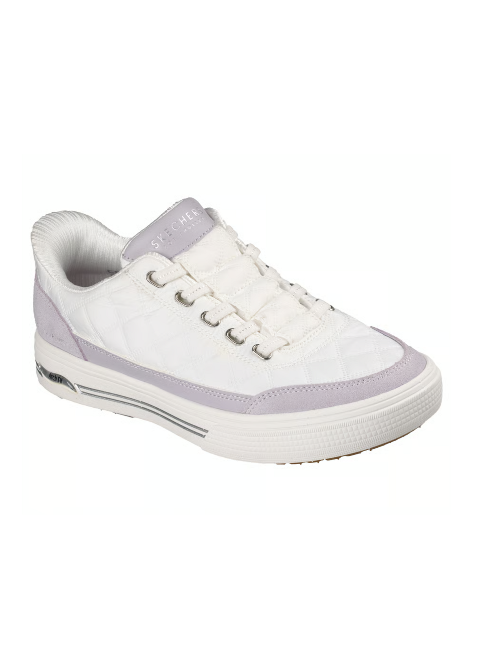Skechers Women's Hands Free Slip-ins: Arch Fit Arcade -  Cozy Fit Cuddle Steps 177209 White Lavender