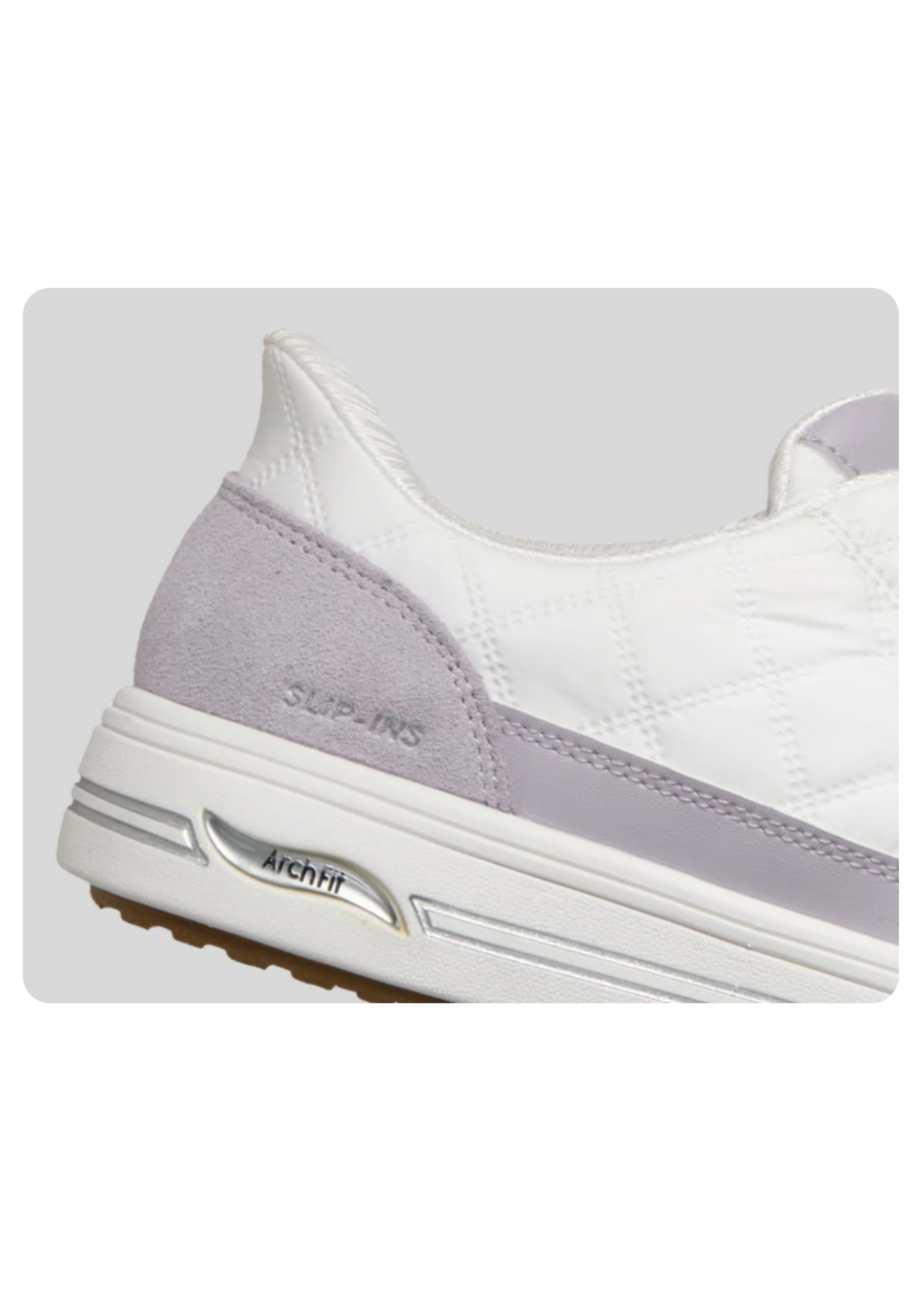 Skechers Women's Hands Free Slip-ins: Arch Fit Arcade -  Cozy Fit Cuddle Steps 177209 White Lavender