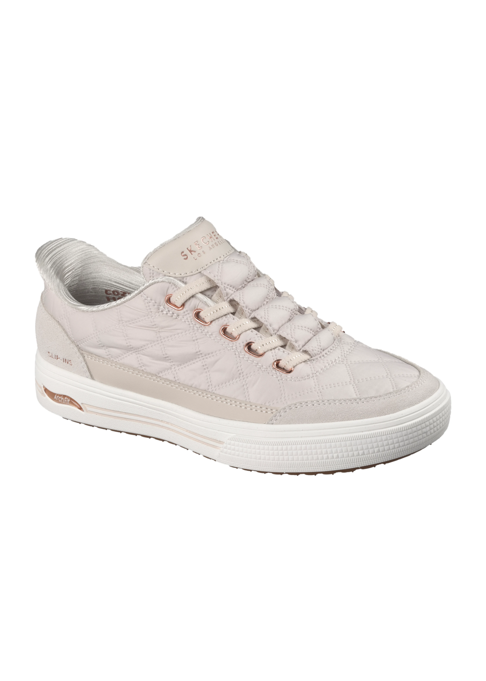 Skechers Women's Hands Free Slip-ins: Arch Fit Arcade -  Cozy Fit Cuddle Steps 177209 Off White