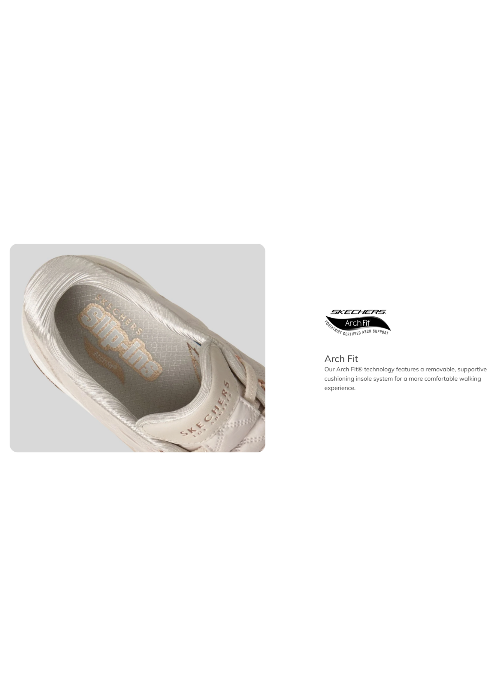 Skechers Women's Hands Free Slip-ins: Arch Fit Arcade -  Cozy Fit Cuddle Steps 177209 Off White