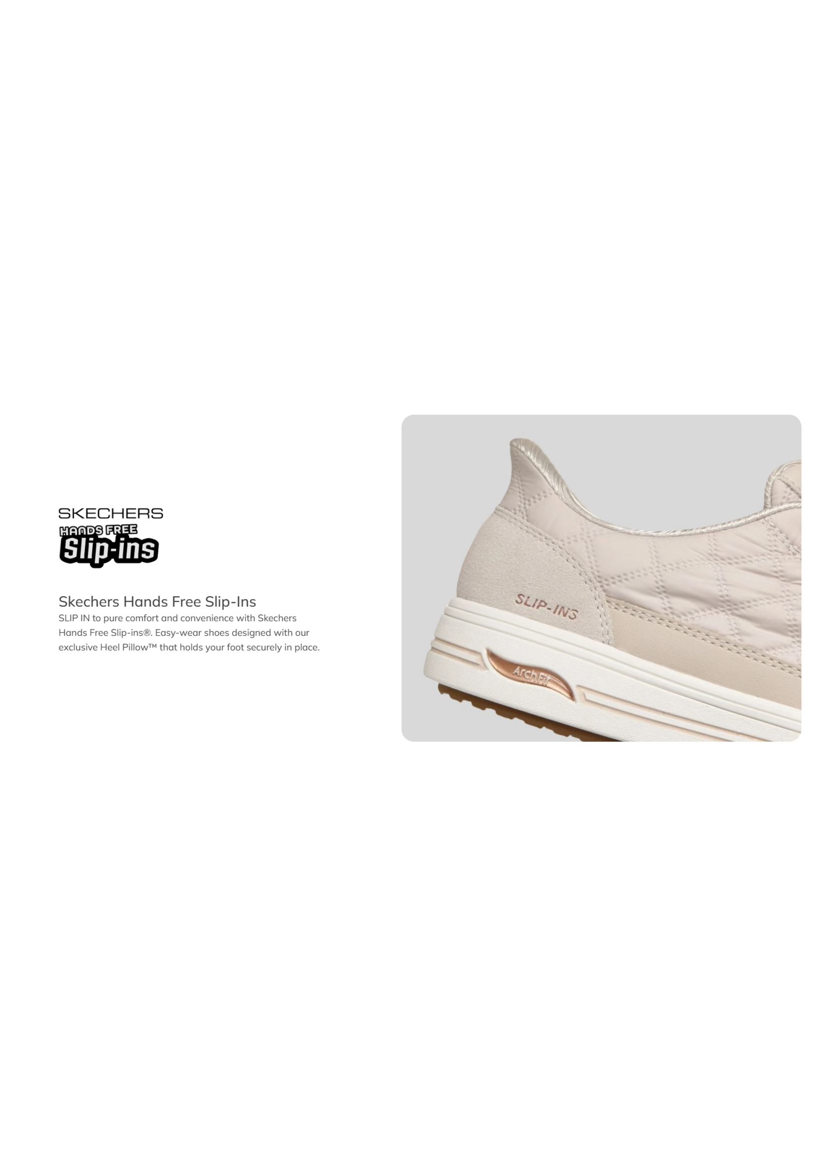 Skechers Women's Hands Free Slip-ins: Arch Fit Arcade -  Cozy Fit Cuddle Steps 177209 Off White