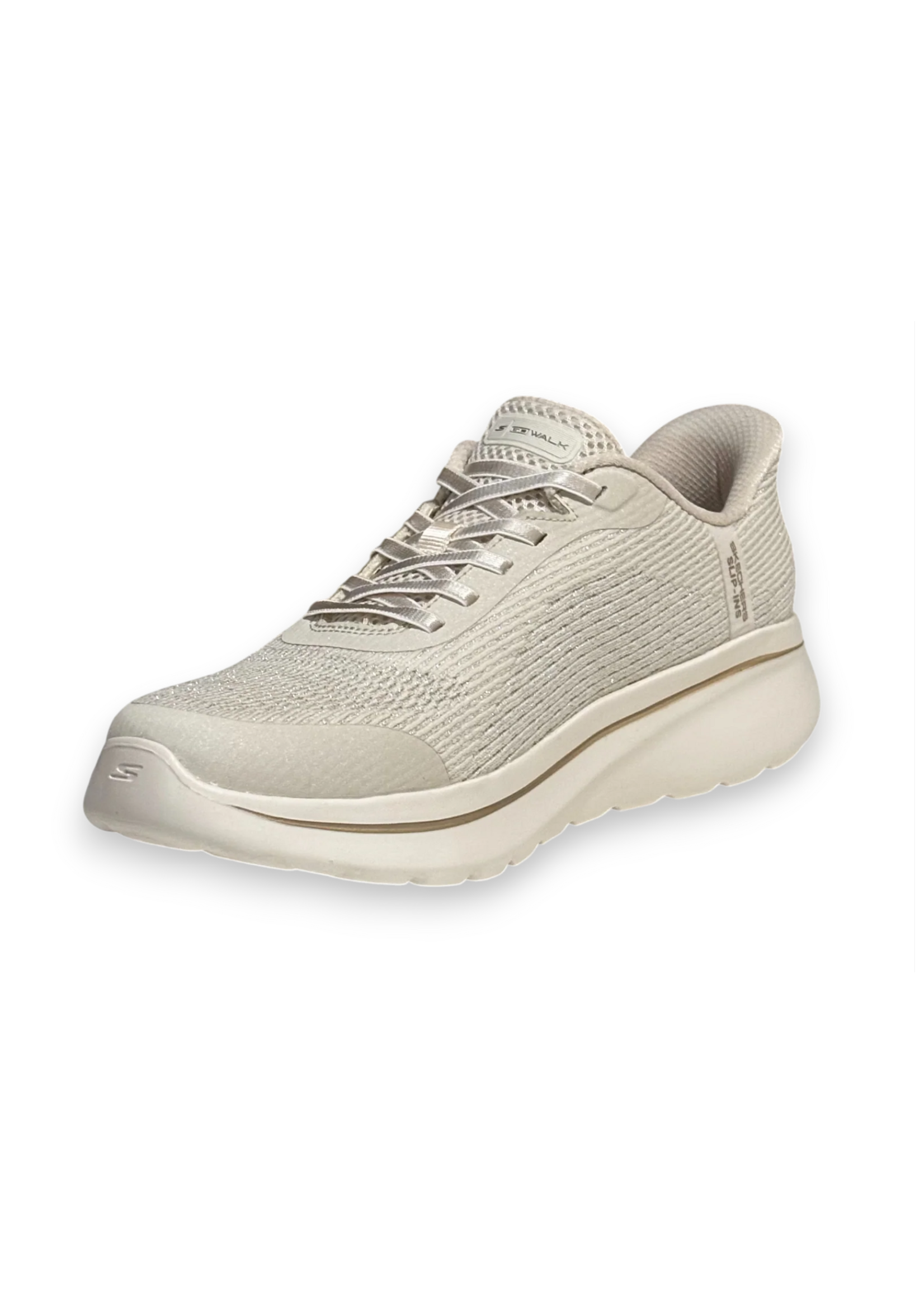Skechers Womens Slip ins Hands Free Go Walk Arch Fit N Joy Ria Natural Beige 125852 / NAT