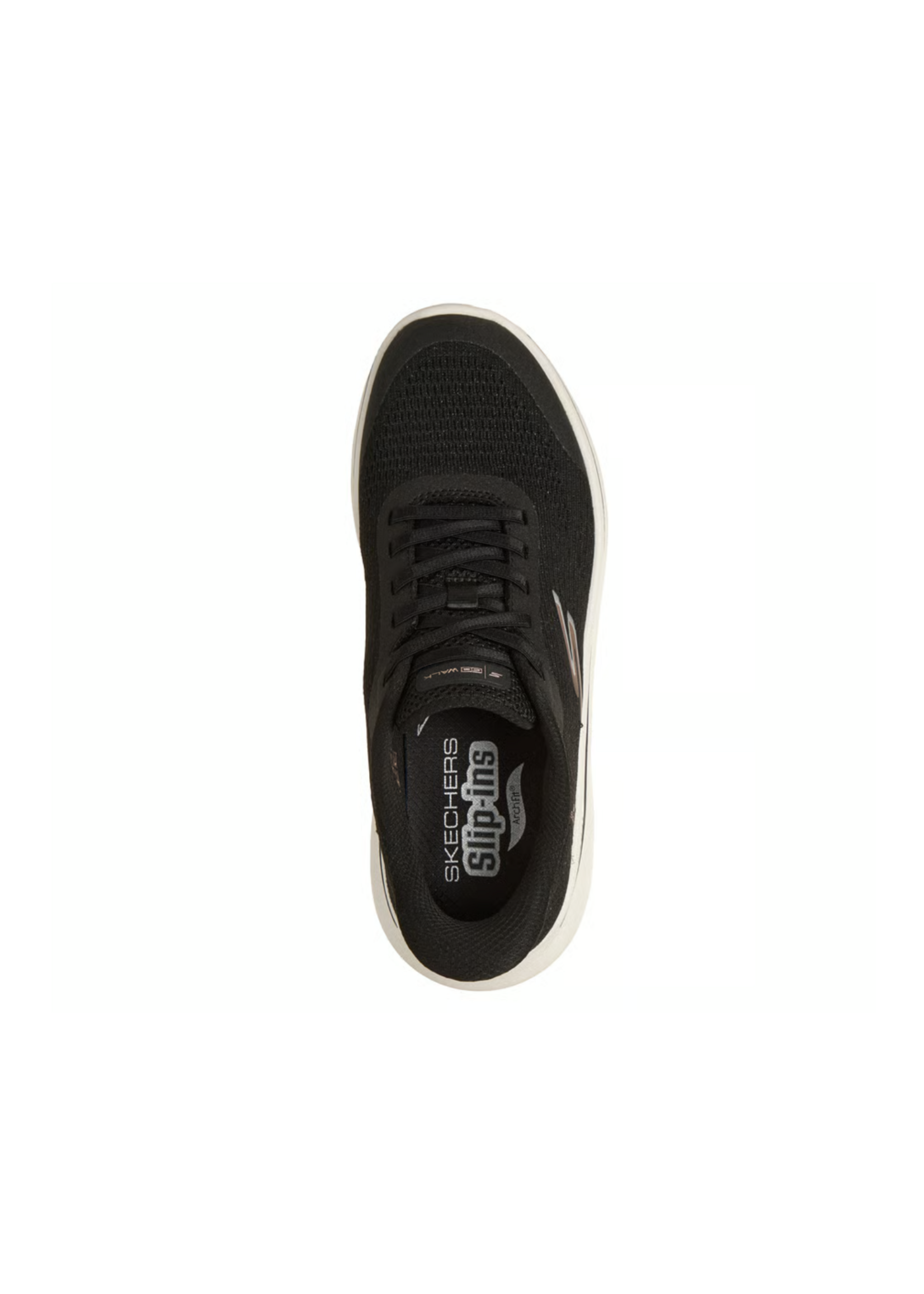 Skechers Womens Slip ins Hands Free Go Walk Arch Fit N Joy Ria Black White 125852