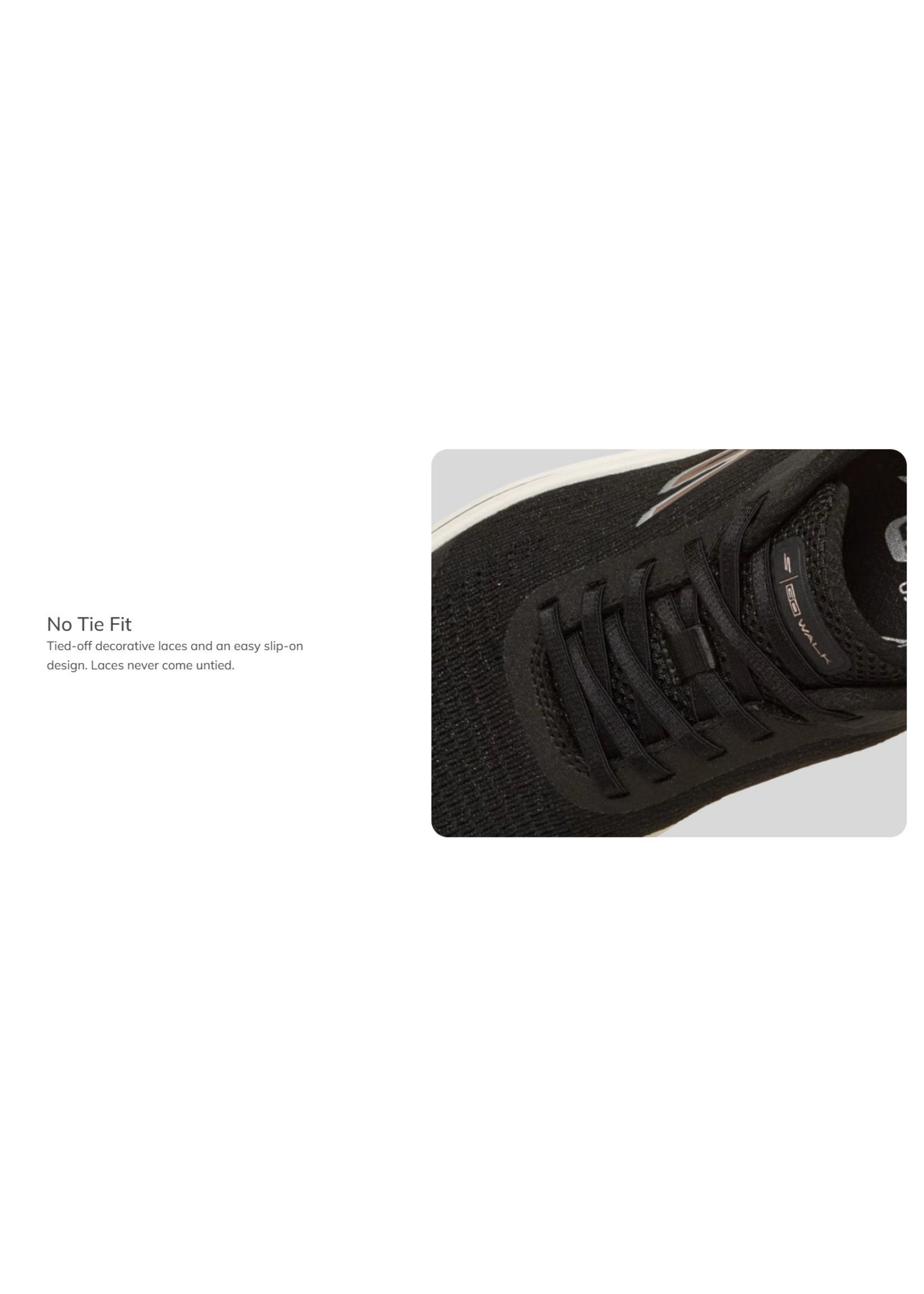 Skechers Womens Slip ins Hands Free Go Walk Arch Fit N Joy Ria Black White 125852