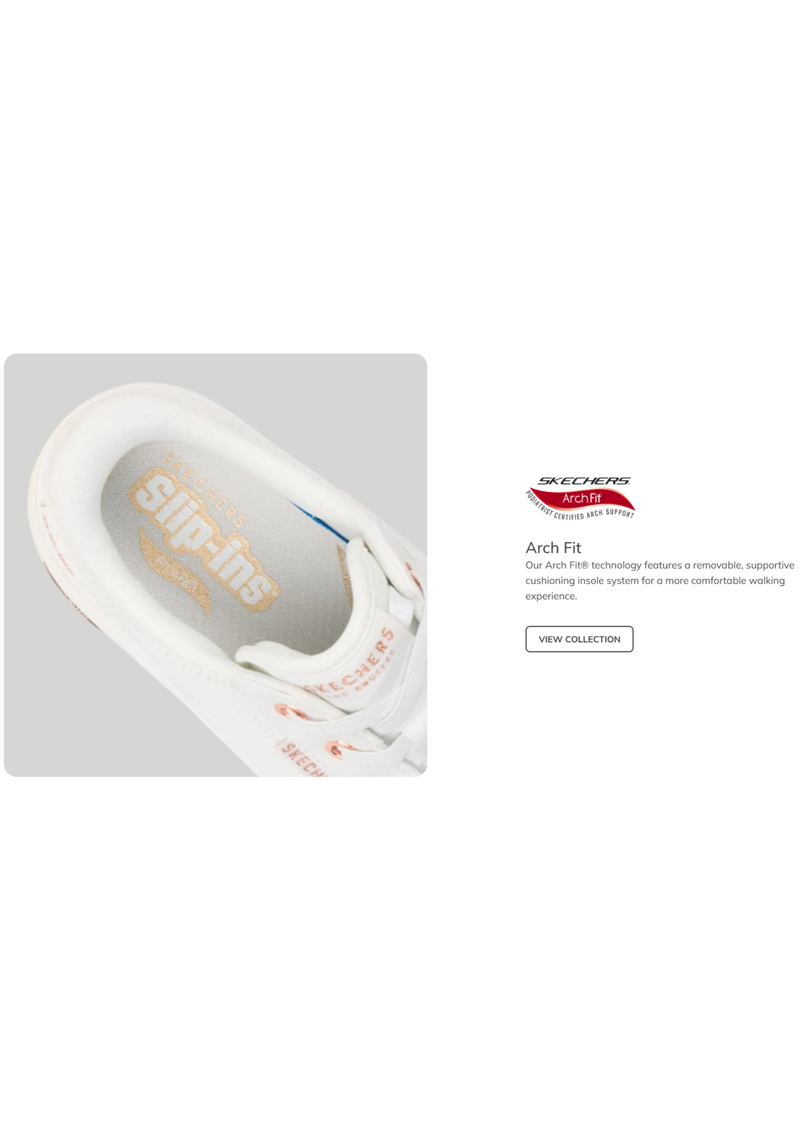 Skechers Womens Slip-ins Hands Free Arch Fit Arcade See Ya There 177197 White