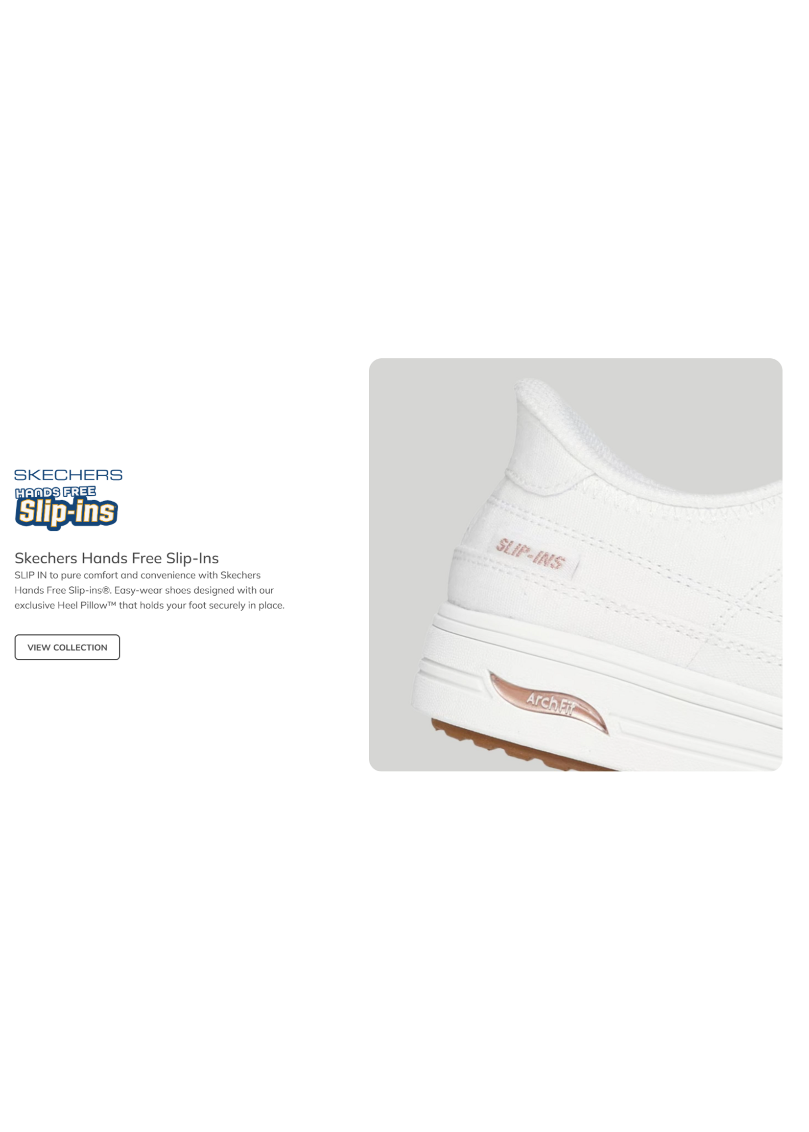 Skechers Womens Slip-ins Hands Free Arch Fit Arcade See Ya There 177197 White