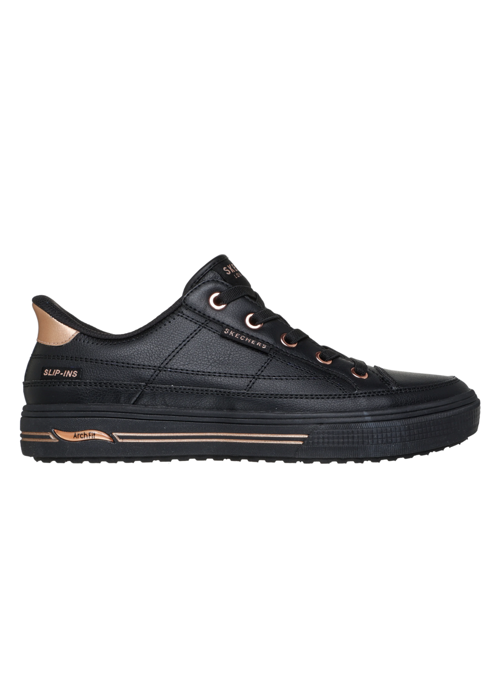 Skechers Womens Slip-ins Hands Free Arch Fit Arcade Catch Ya There 177218 Black