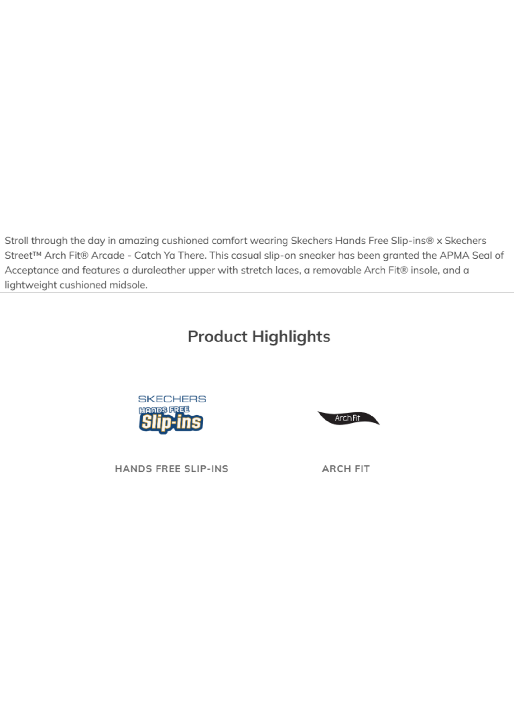 Skechers Womens Slip-ins Hands Free Arch Fit Arcade Catch Ya There 177218 Black