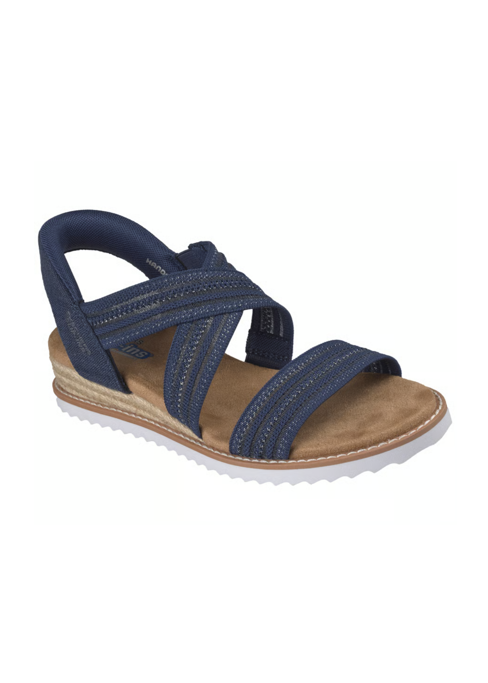 Skechers Womens Slip ins Hands Free Desert Kiss Lavish Leap 114408 Navy Blue
