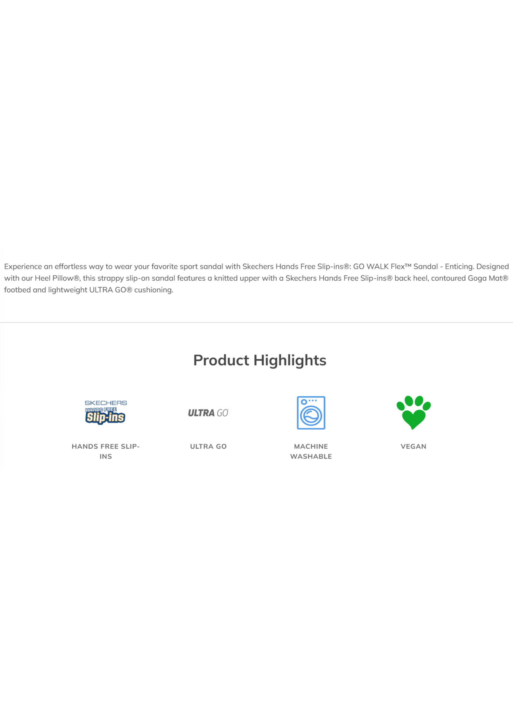 Skechers Womens Slip-ins Hands Free Go Walk Flex Sandal Enticing 141482/BBK Black