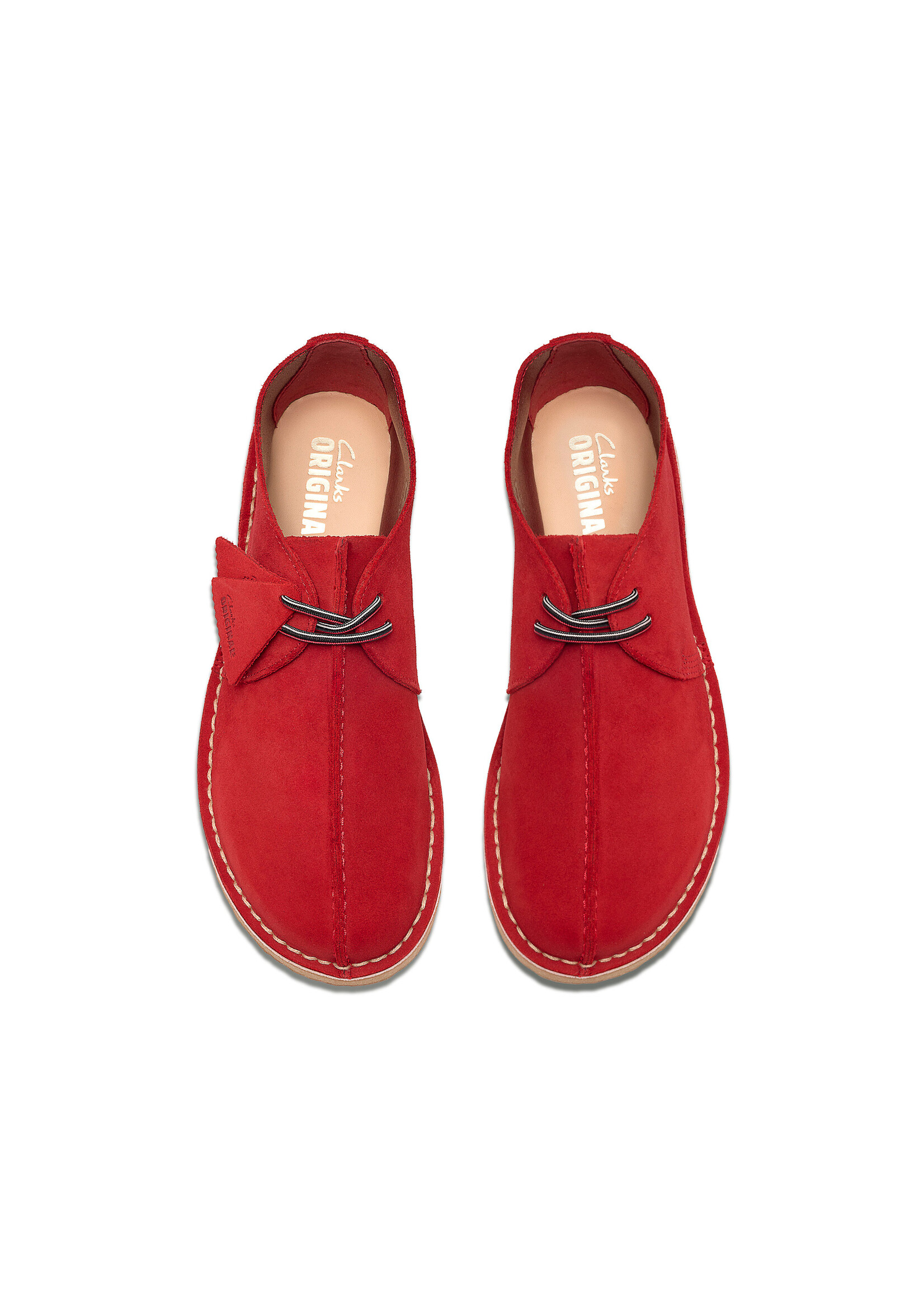 Clarks Men’s Desert Trek  Red Suede Crepe Sole Shoes – 26185630
