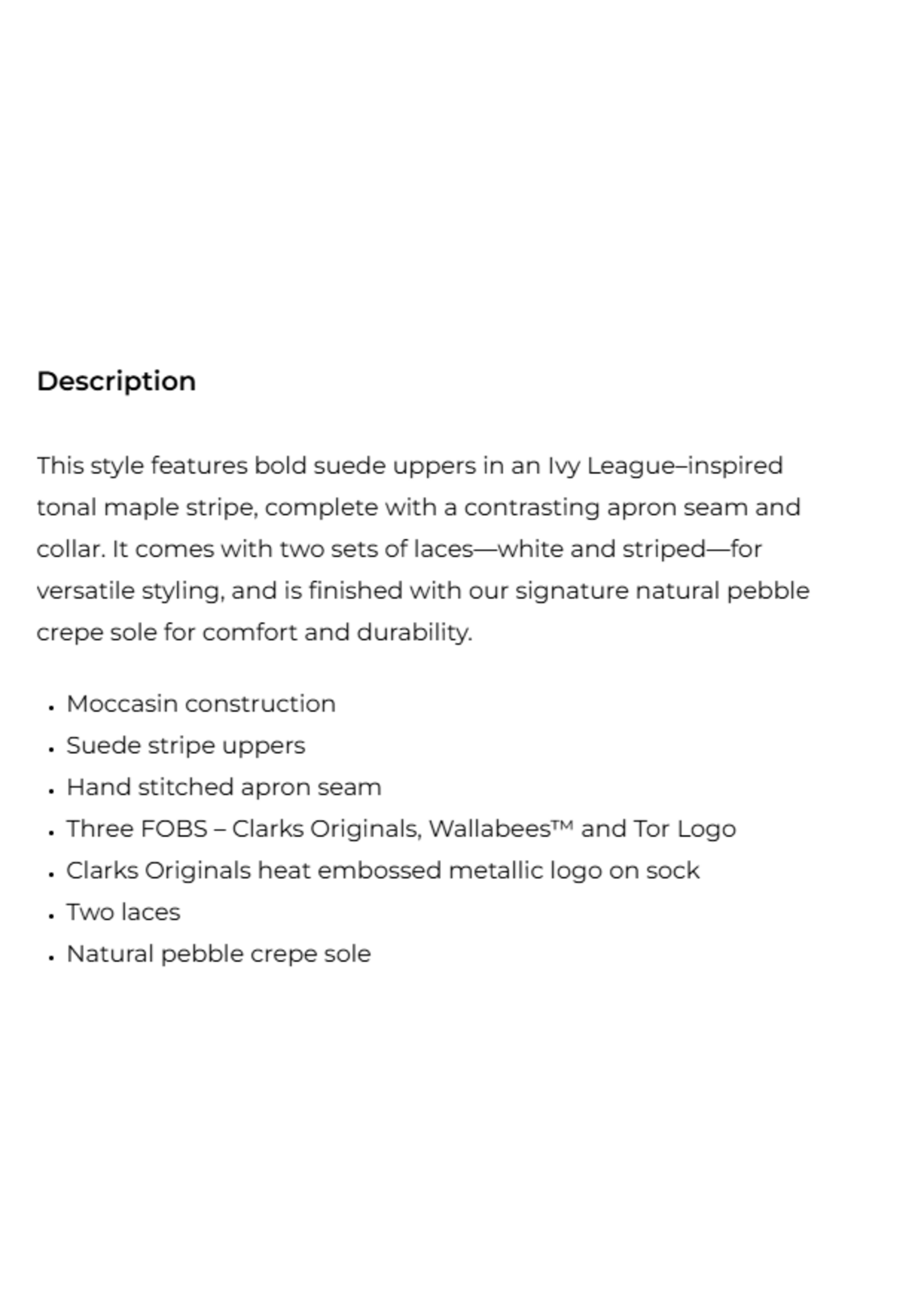 Clarks Originals Men’s Wallabee Maple Beige Stripe Suede Shoes – Natural Crepe Sole, Style 26185672