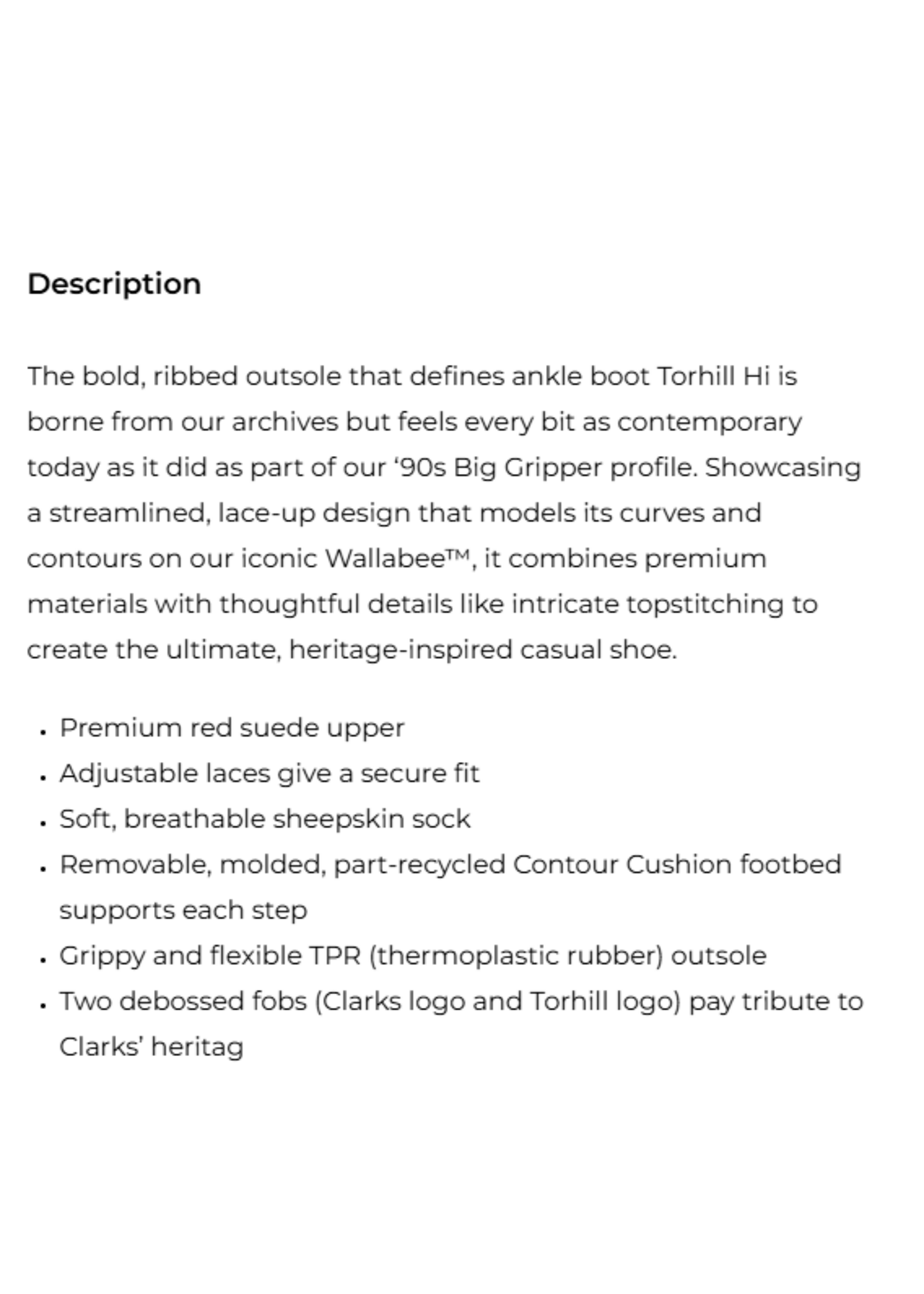 Clarks Men’s Torhill Hi Red Suede Ankle Boots – Heritage Ribbed Outsole, Style 26186641