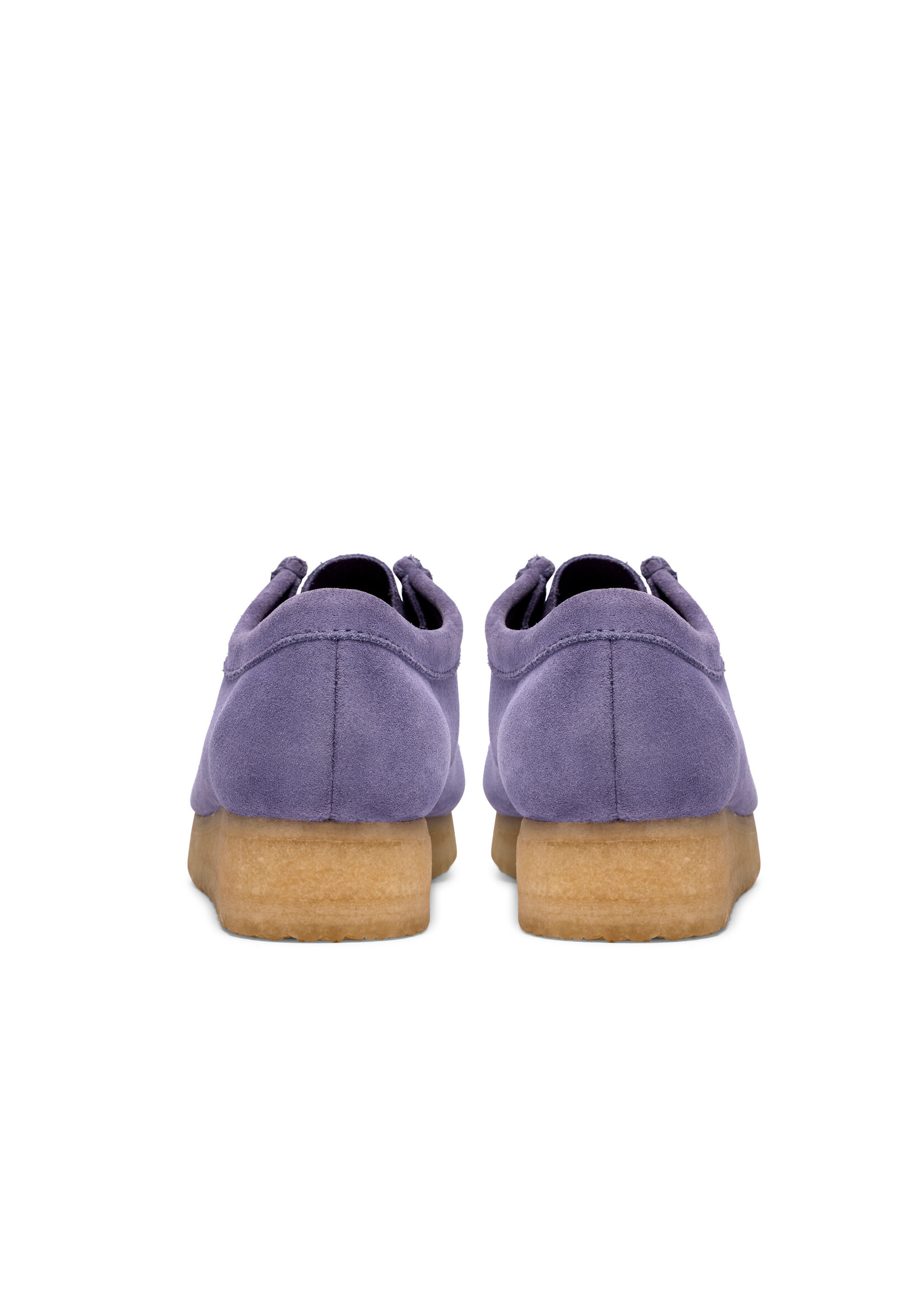 Clarks Originals Women’s Wallabee Purple Interest Suede Shoes – Natural Crepe Sole -26186542