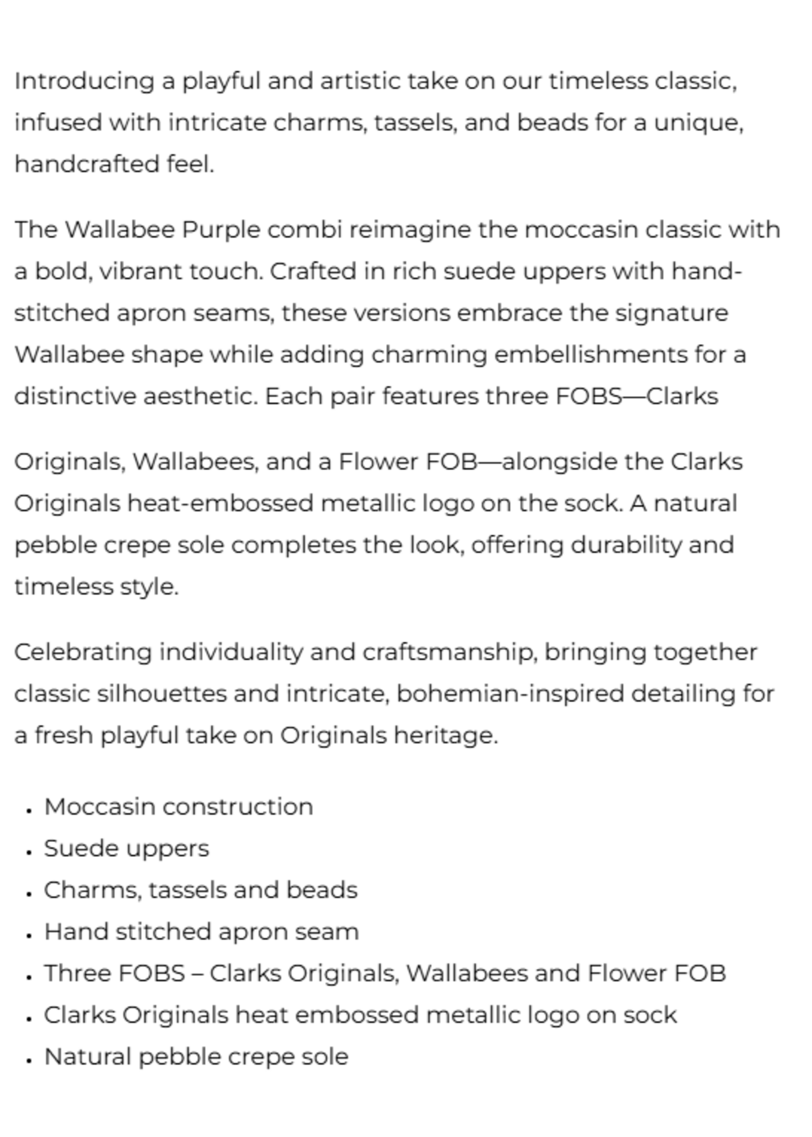 Clarks Originals Women’s Wallabee White Grain Leather Shoes – Natural Crepe Sole -26185622