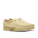 Clarks Originals Women’s Wallabee Black Leather Shoes – Natural Crepe Sole, Style 26185626