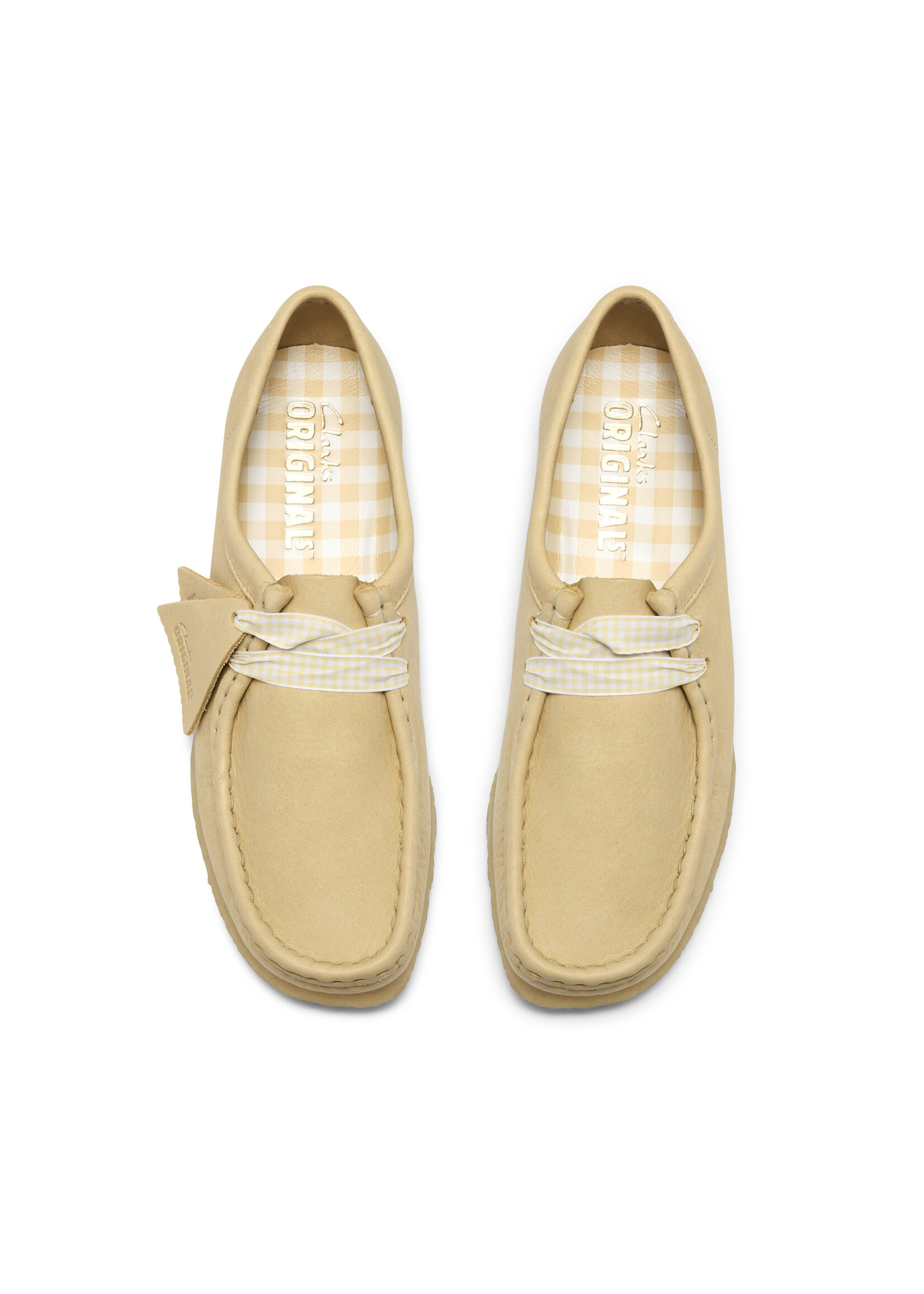 Clarks Originals Women’s Wallabee Black Leather Shoes – Natural Crepe Sole, Style 26185626