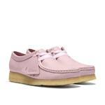Clarks Originals Women’s Wallabee Baby Pink Leather Shoes – Natural Crepe Sole, Style 26185627
