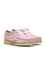 Clarks Originals Women’s Wallabee Baby Pink Leather Shoes – Natural Crepe Sole, Style 26185627