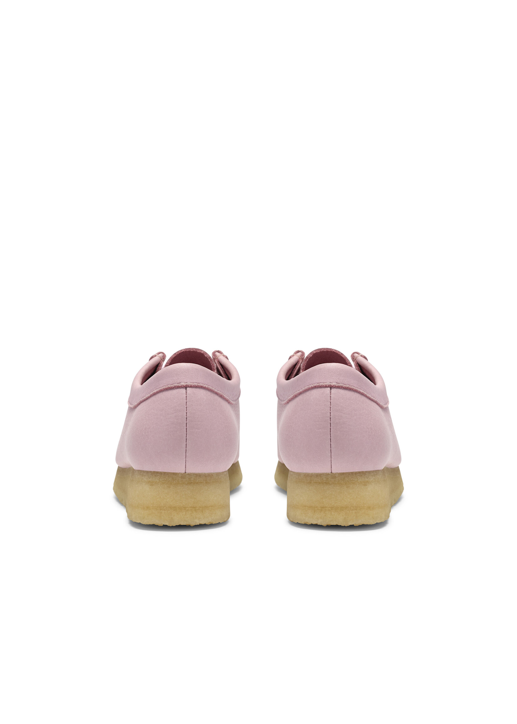 Clarks Originals Women’s Wallabee Baby Pink Leather Shoes – Natural Crepe Sole, Style 26185627