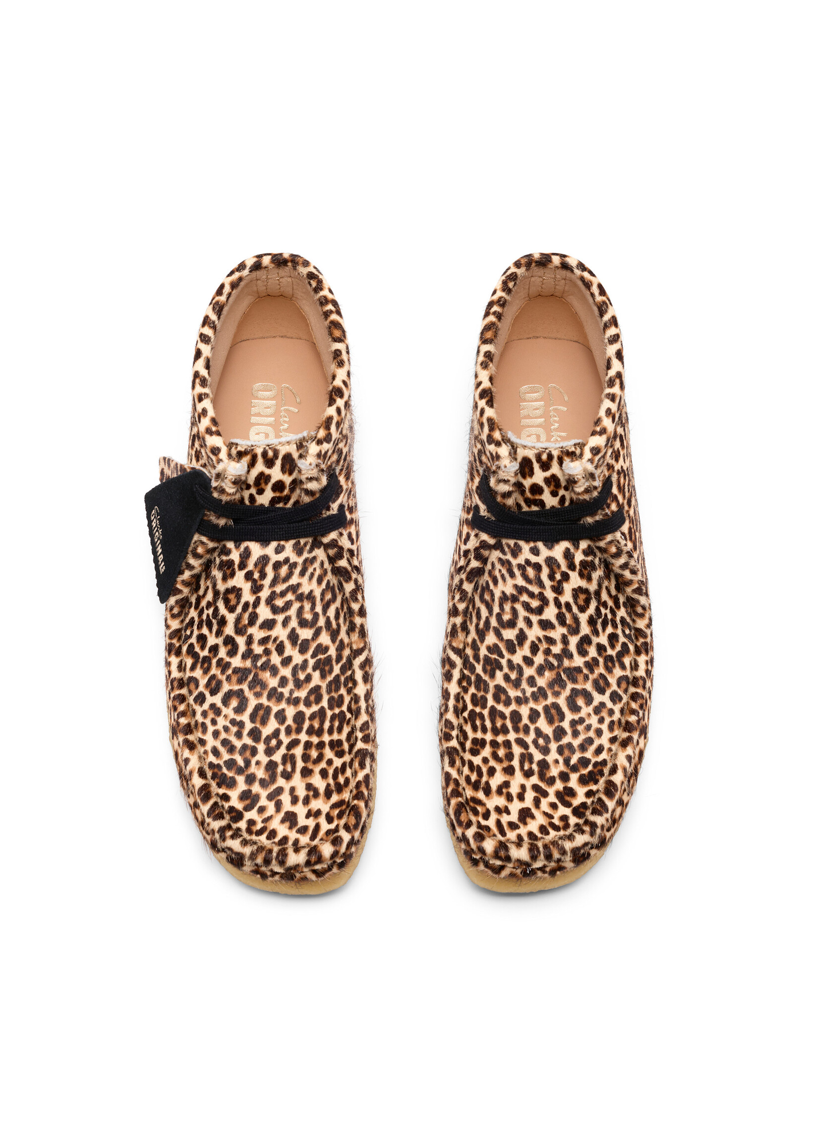 Clarks Originals Women’s Wallabee Boot Leopard Print – Natural Crepe Sole, Style 26185623