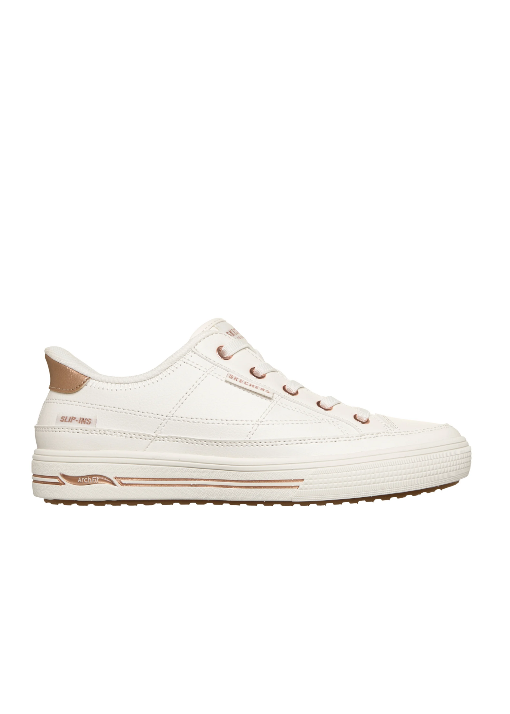 Skechers Womens Slip-ins Hands Free Arch Fit Arcade Catch Ya There 177218 White