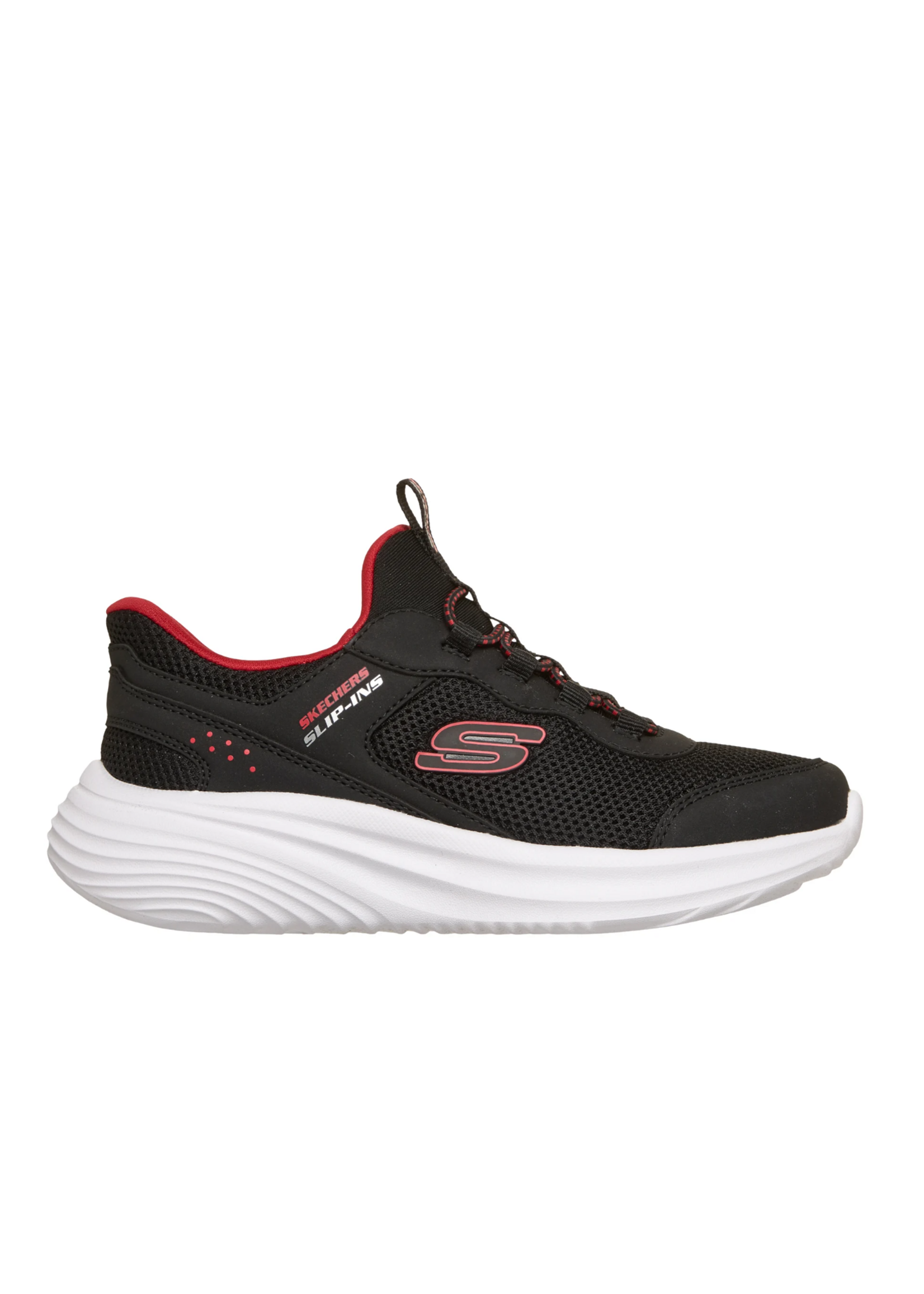 Skechers Boys Hands Free Slip-ins: Bounder Pro Kids' Athletic Sneakers 404208L Black Machine Washable