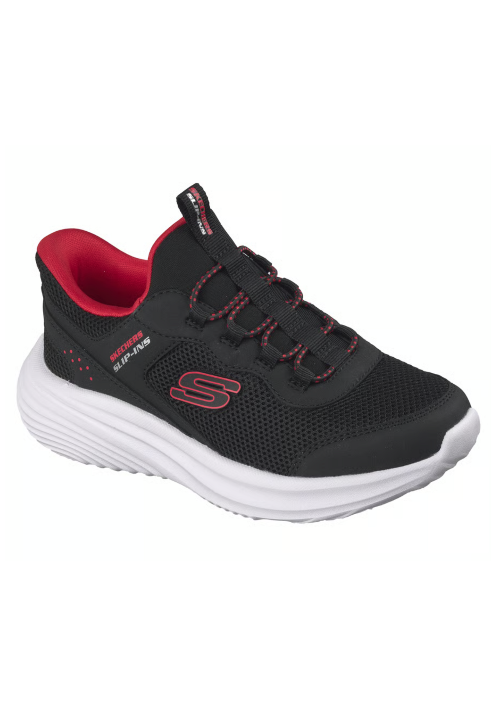 Skechers Boys Hands Free Slip-ins: Bounder Pro Kids' Athletic Sneakers 404208L Black Machine Washable