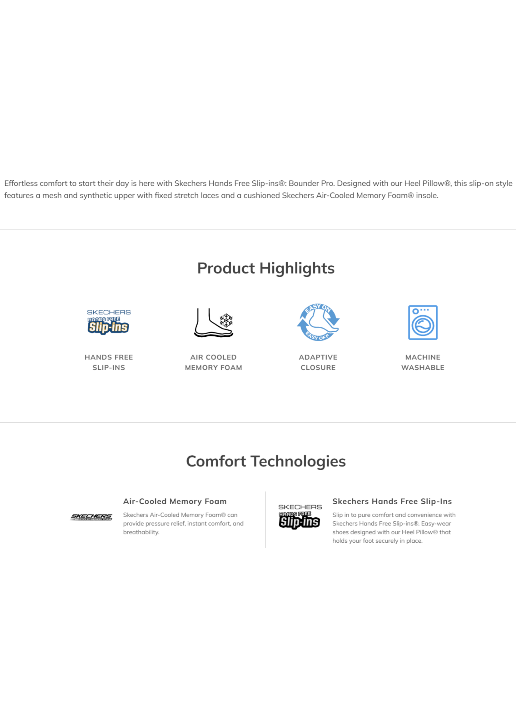 Skechers Boys Hands Free Slip-ins: Bounder Pro Kids' Athletic Sneakers 404208L Black Machine Washable