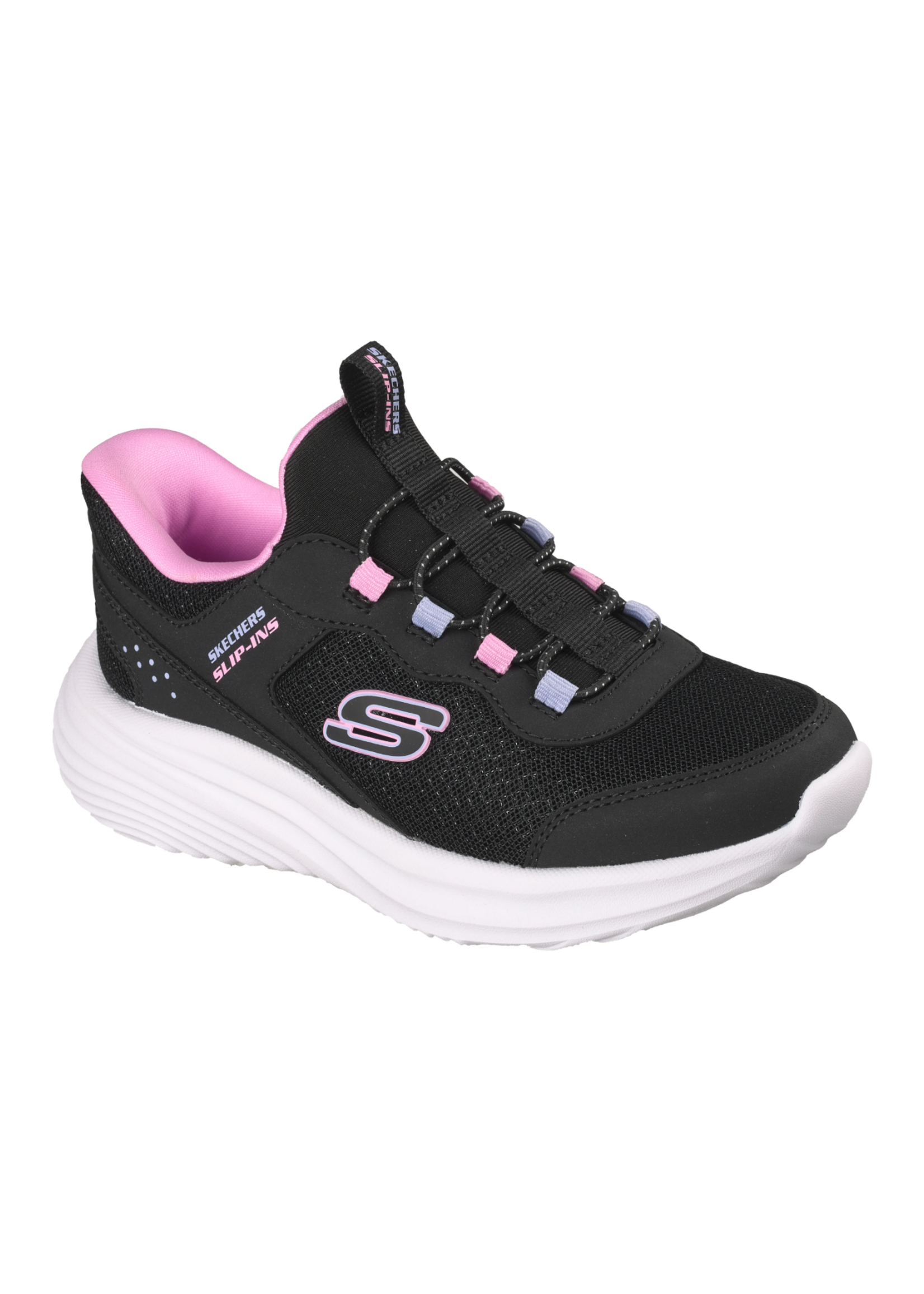 Skechers Girl's Hands Free Slip-ins: Bounder Pro Kids' Athletic Sneakers 303690L Black Machine Washable