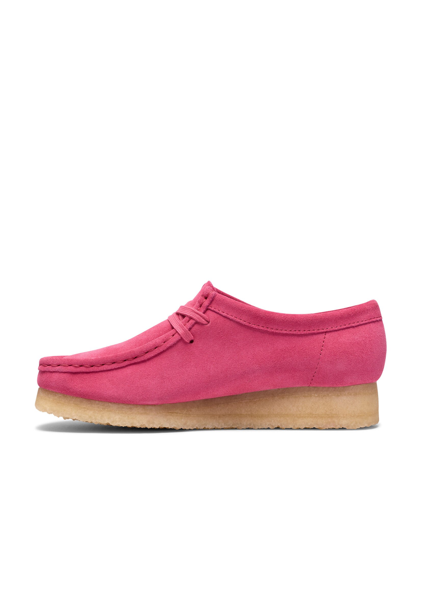 Clarks Originals Women’s Wallabee Pink Intrest– Natural Crepe Sole, Style 26186511