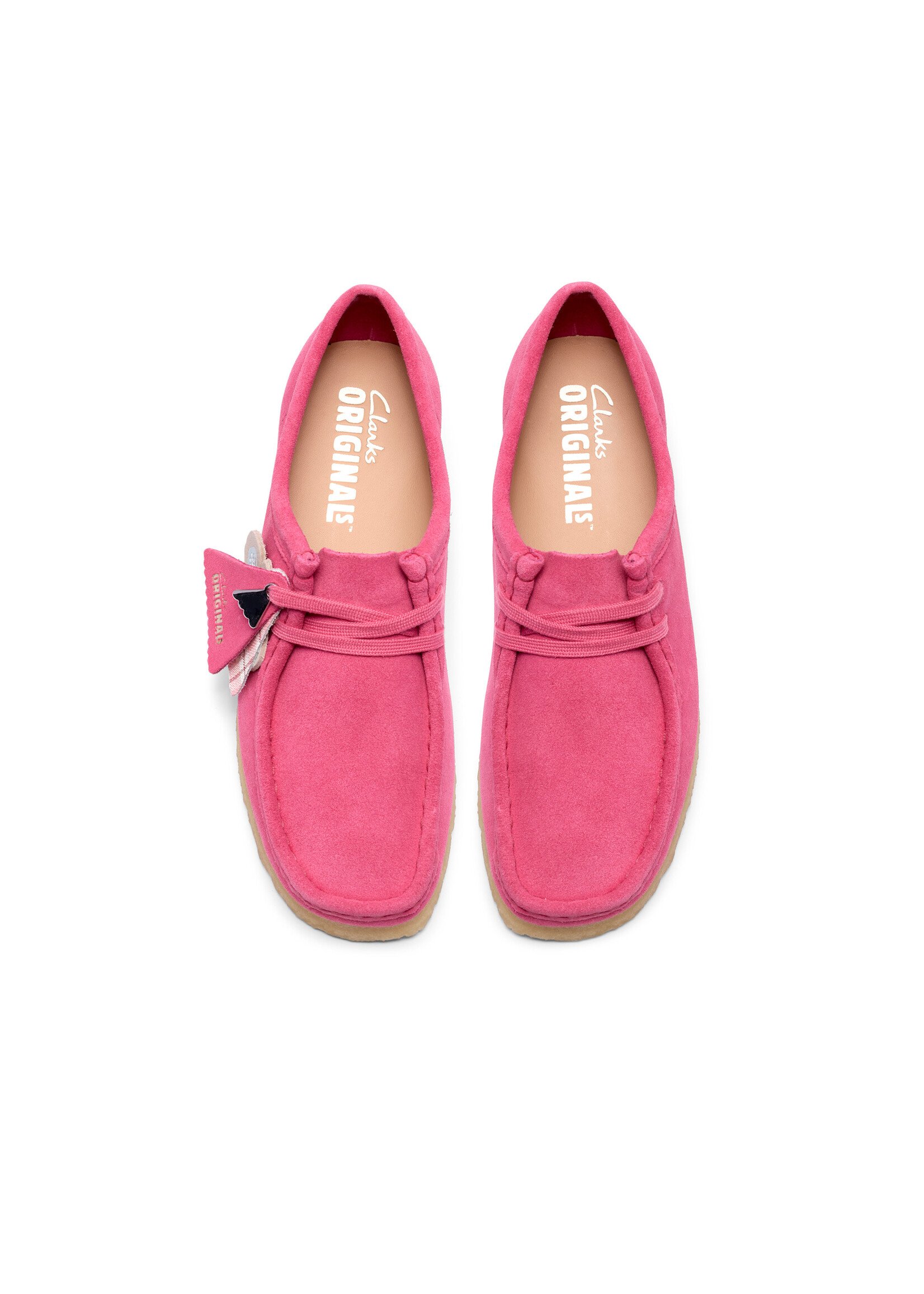 Clarks Originals Women’s Wallabee Pink Intrest– Natural Crepe Sole, Style 26186511