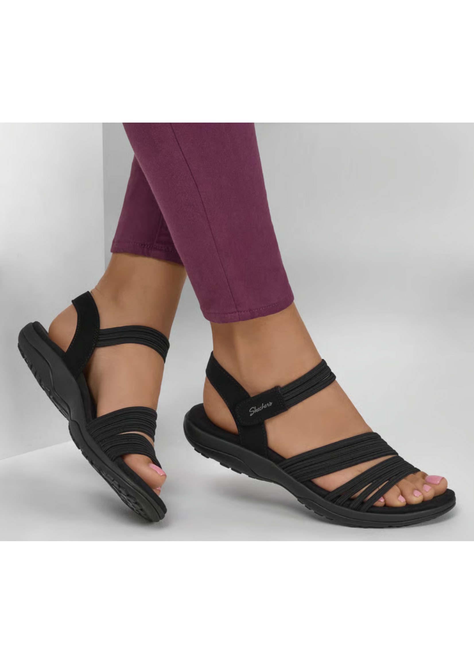 Skechers Womens Reggae Slim - Coffee Run 163573 BBK Black