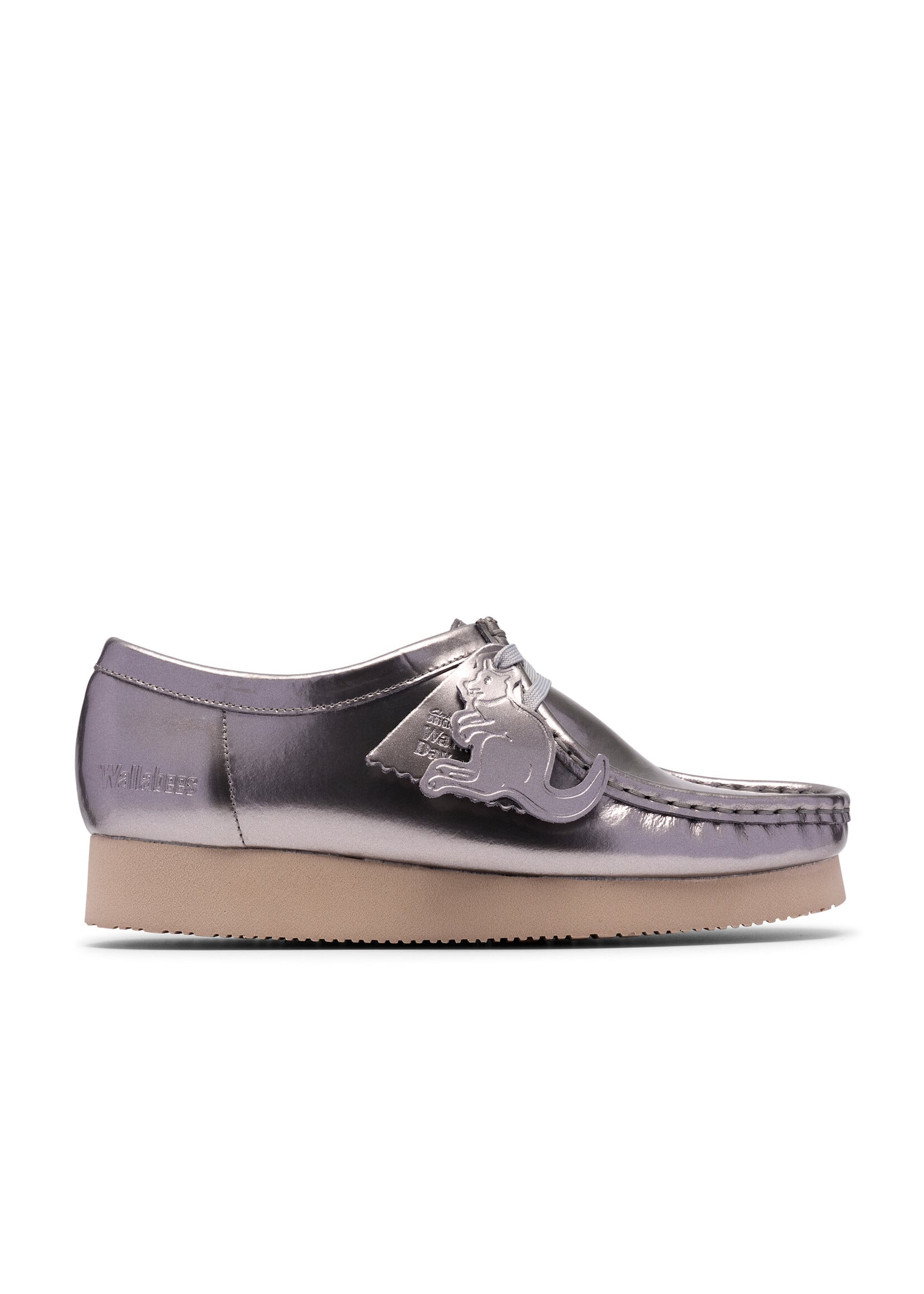 Clarks Originals Women's Wallabee Silver Patent Leather - 26186506