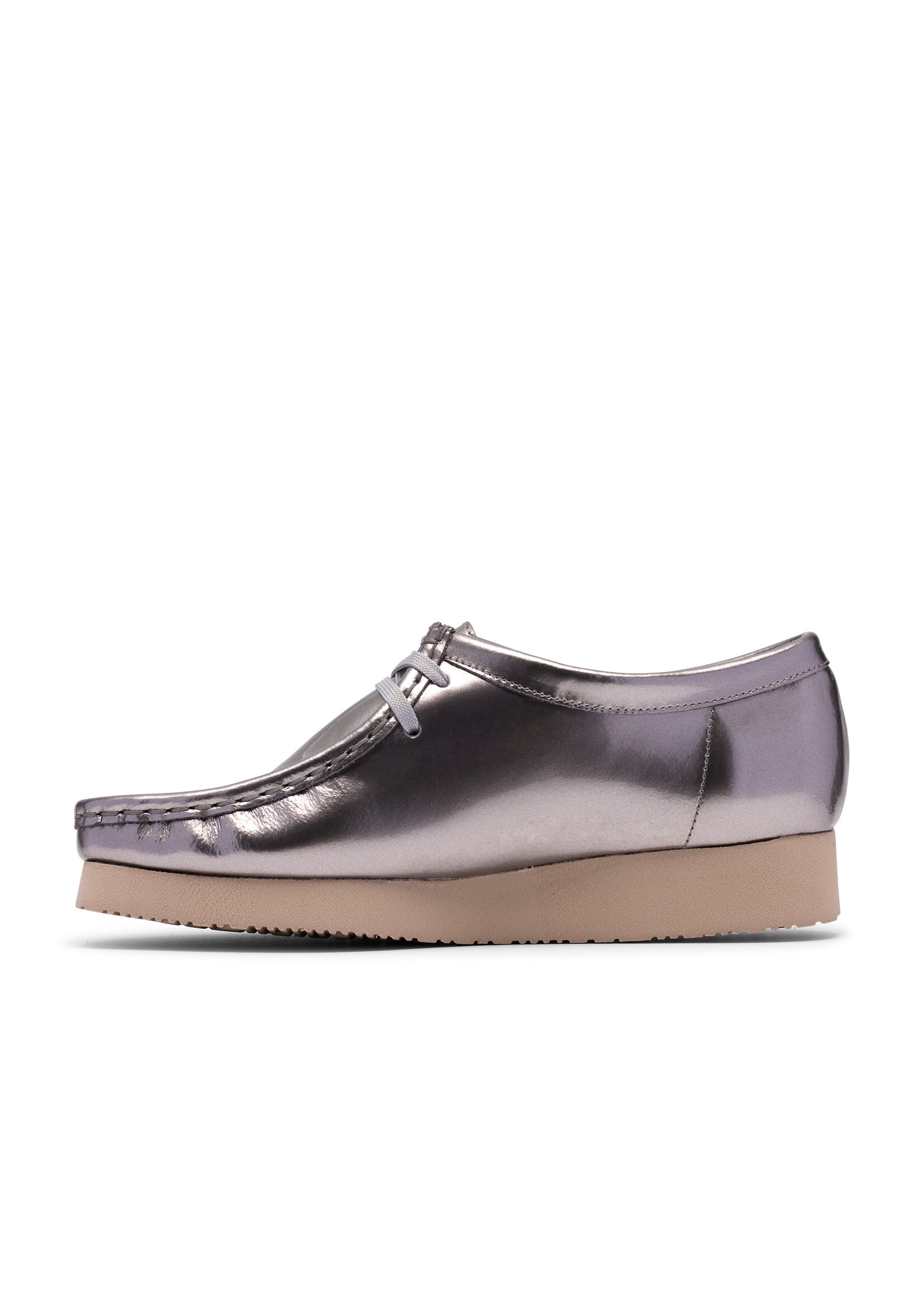 Clarks Originals Women's Wallabee Silver Patent Leather - 26186506