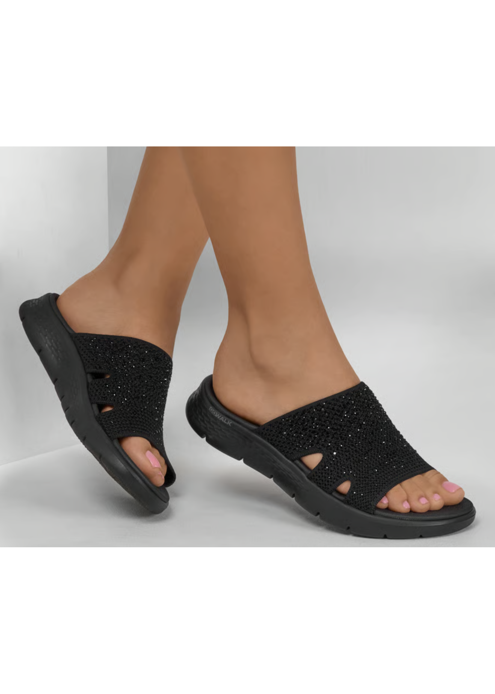 Skechers Women's Go Walk Flex Sandal Glitz 141446/BBK Black