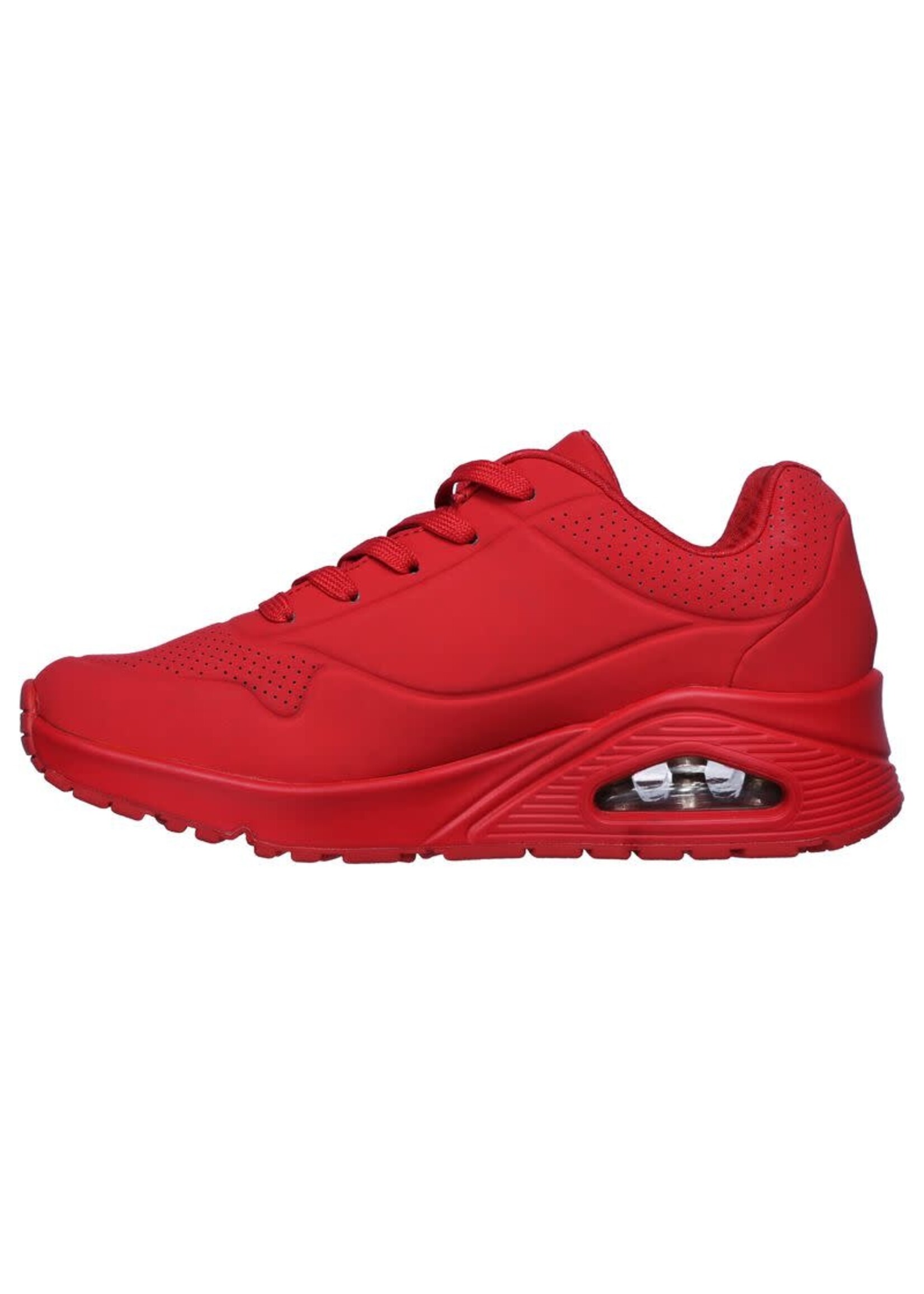 Skechers Womens  Street Women's Uno - Stand on Air Sneaker, Red