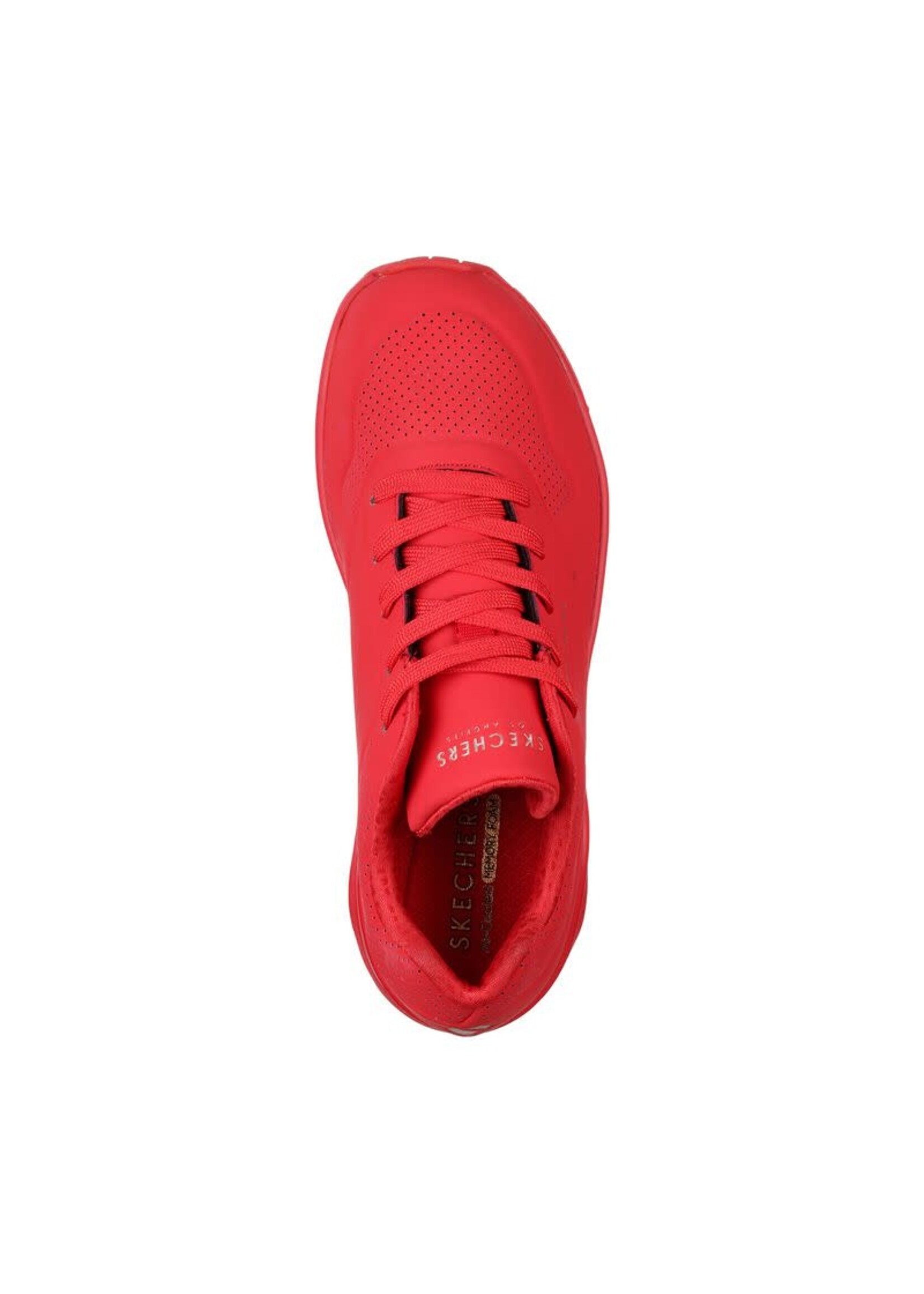 Skechers Womens  Street Women's Uno - Stand on Air Sneaker, Red
