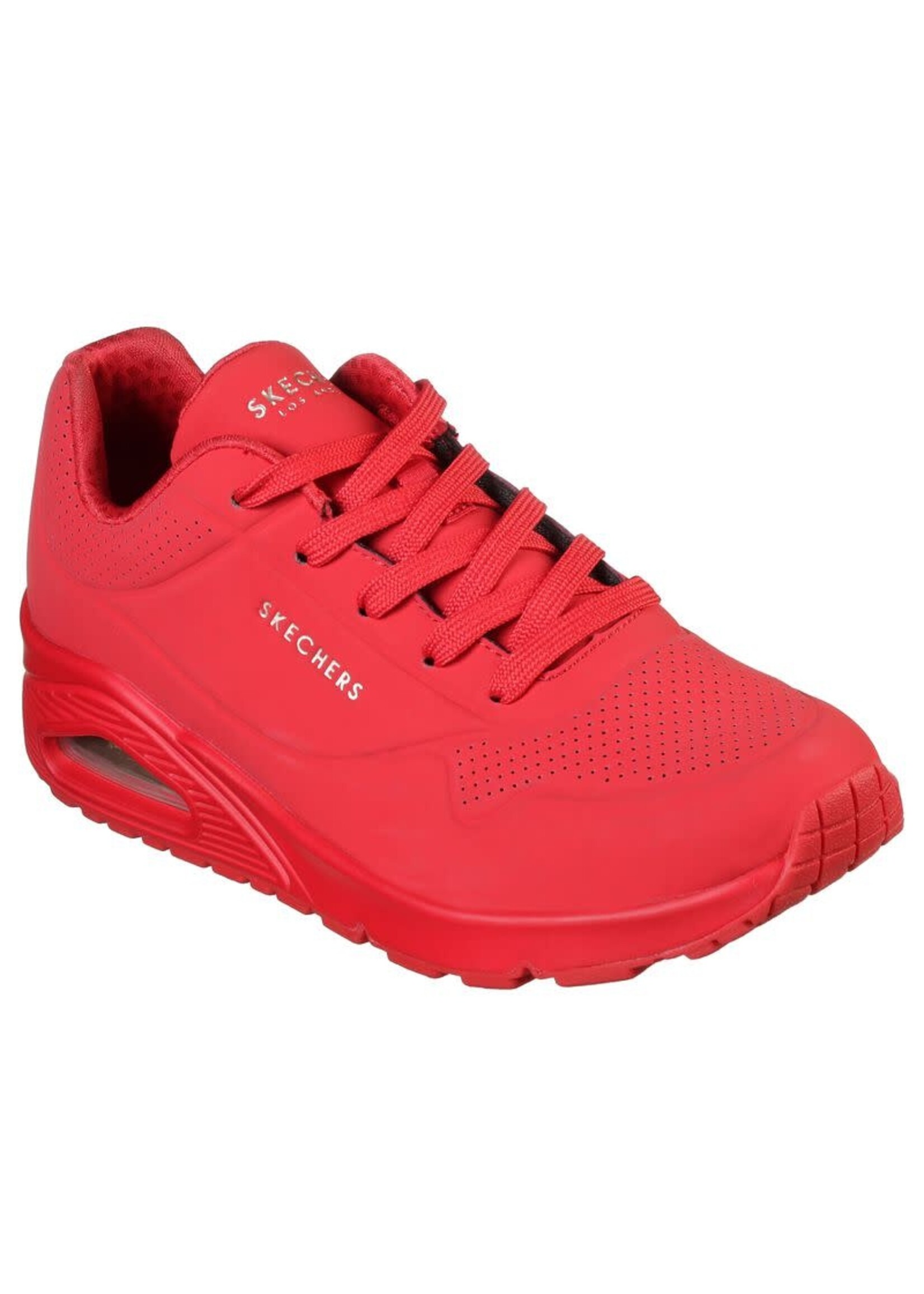 Skechers Womens  Street Women's Uno - Stand on Air Sneaker, Red