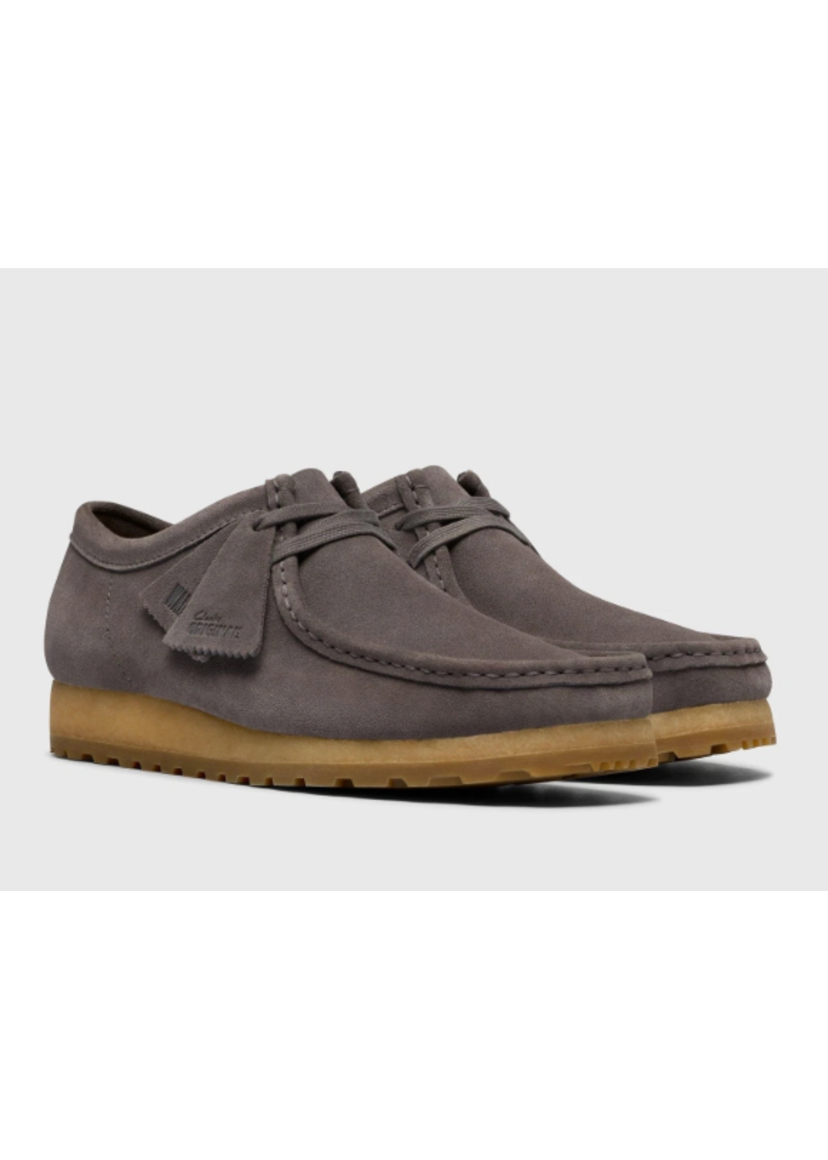 Clarks Mens Originals Icon Wallabee RB Grey Suede 26183095